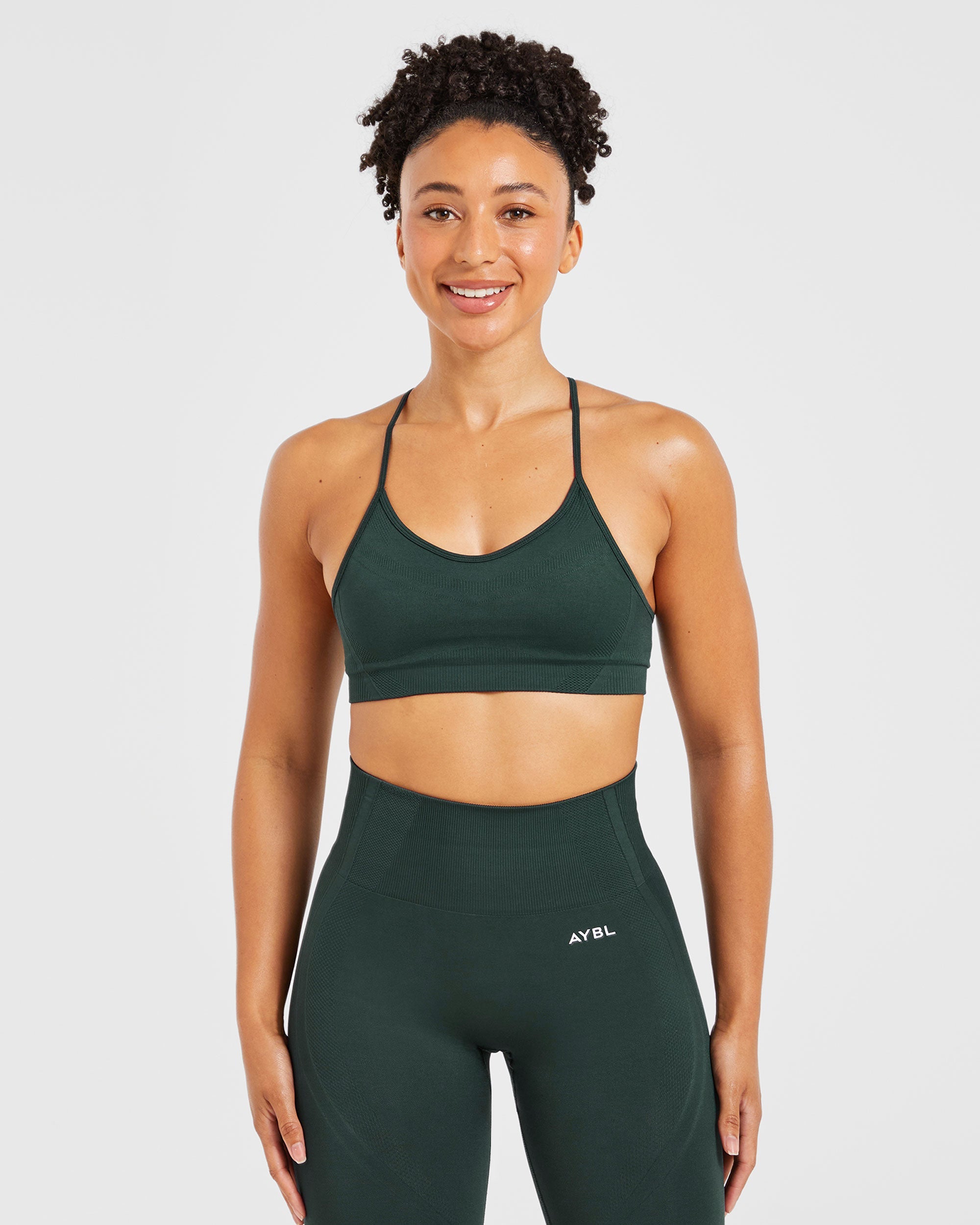 Balance V3 Seamless Strappy Sports Bra - Dark Vert