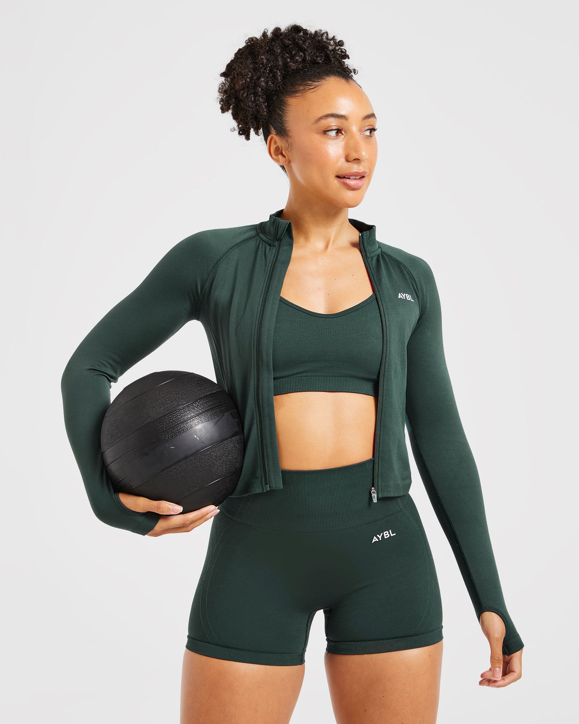 Balance V3 Seamless Zip Jacket - Dark Vert