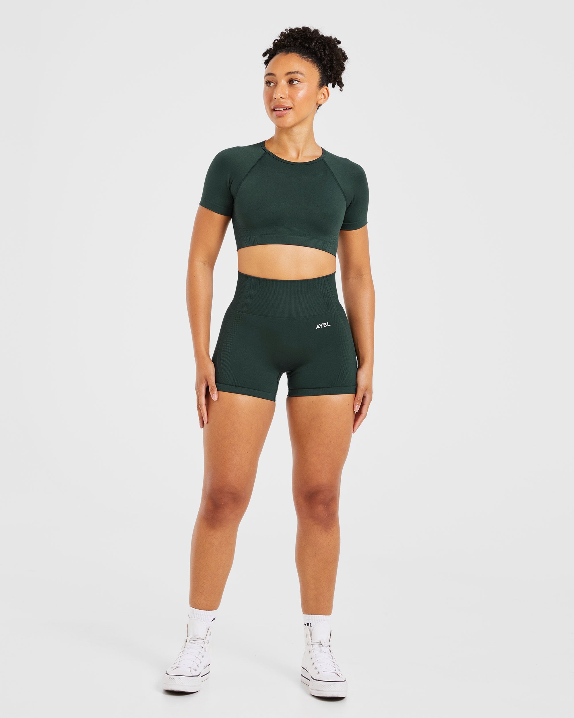 Balance V3 Seamless Crop Top - Dark Vert