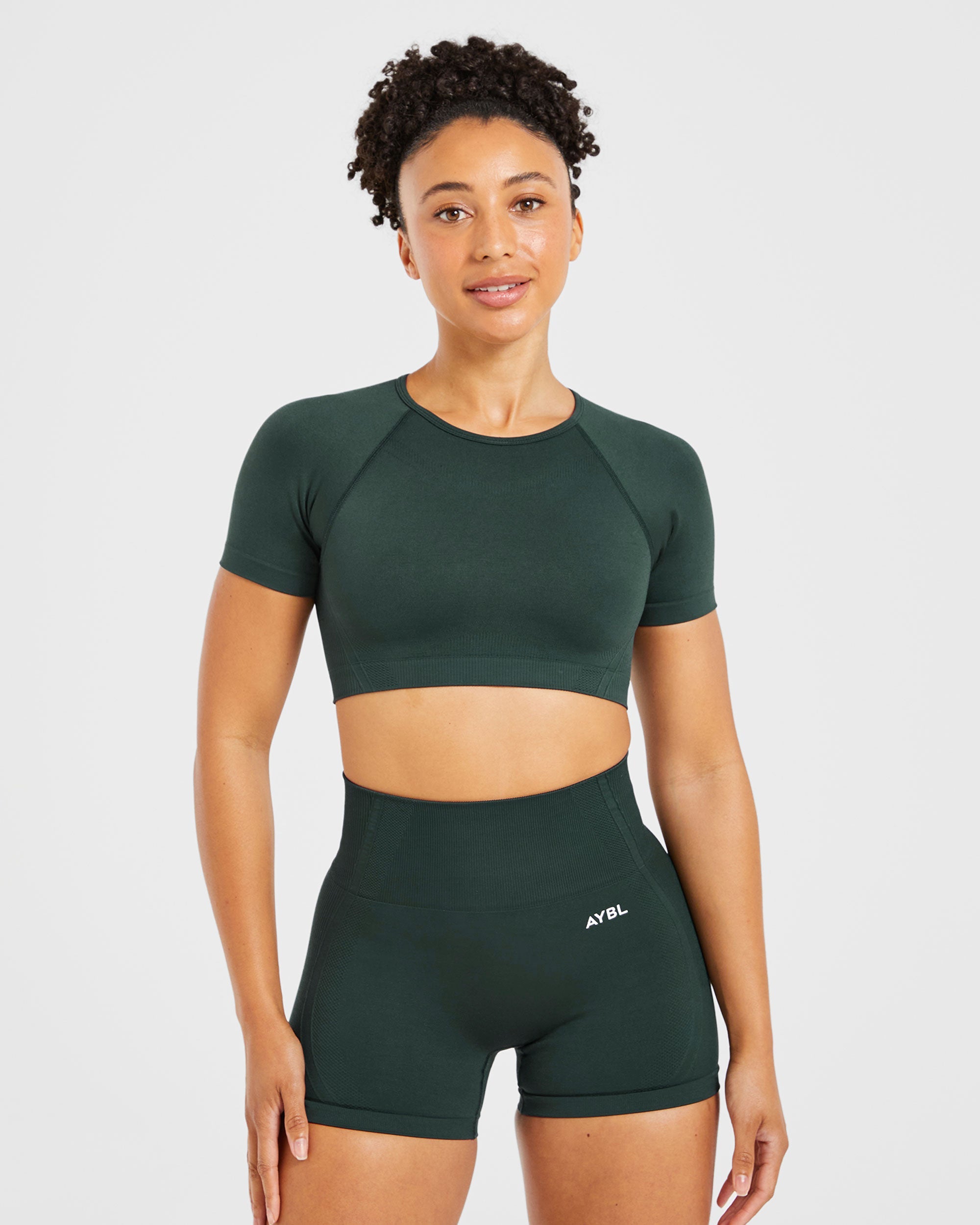 Balance V3 Seamless Crop Top - Dark Vert