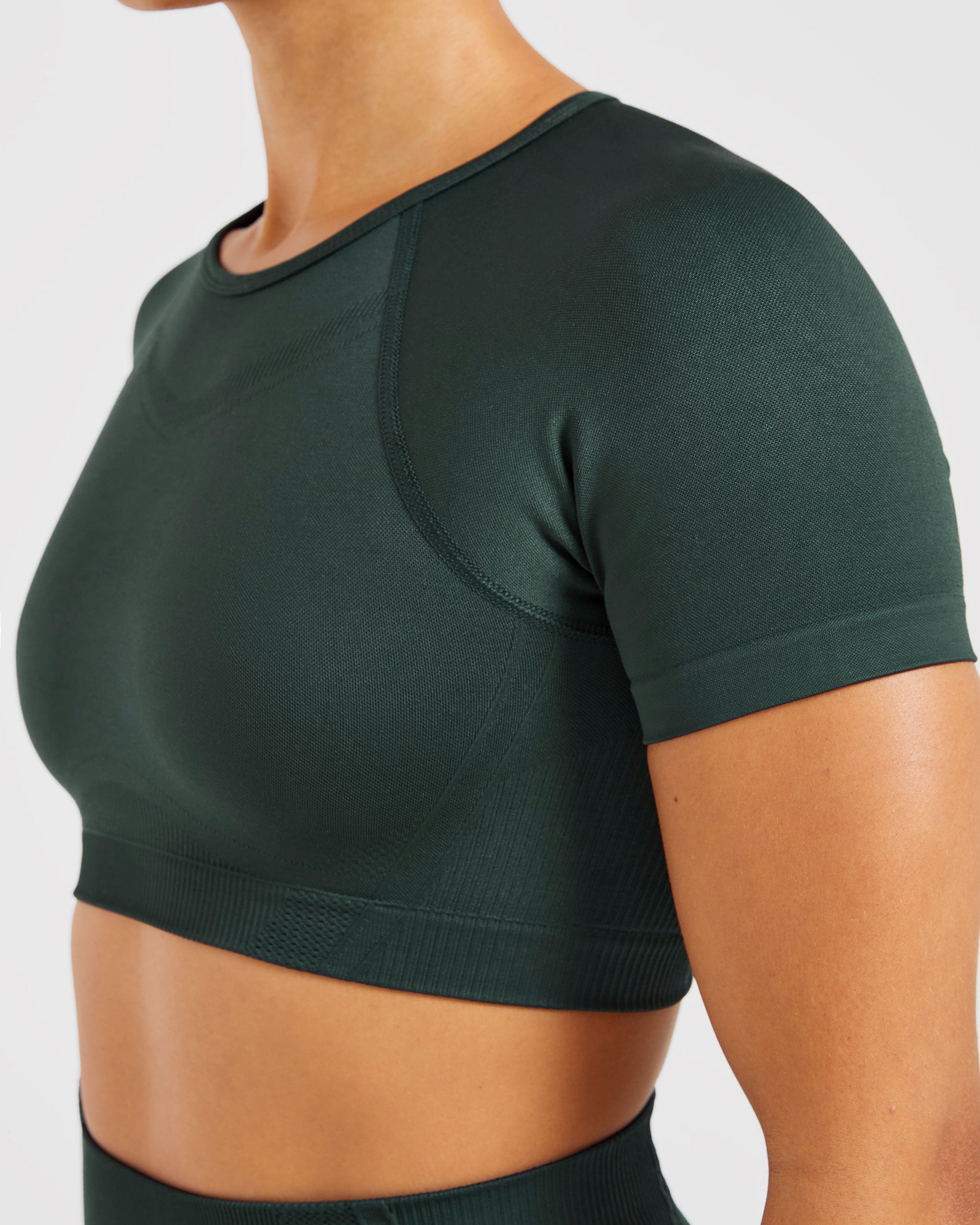 Balance V3 Seamless Crop Top - Dark Vert