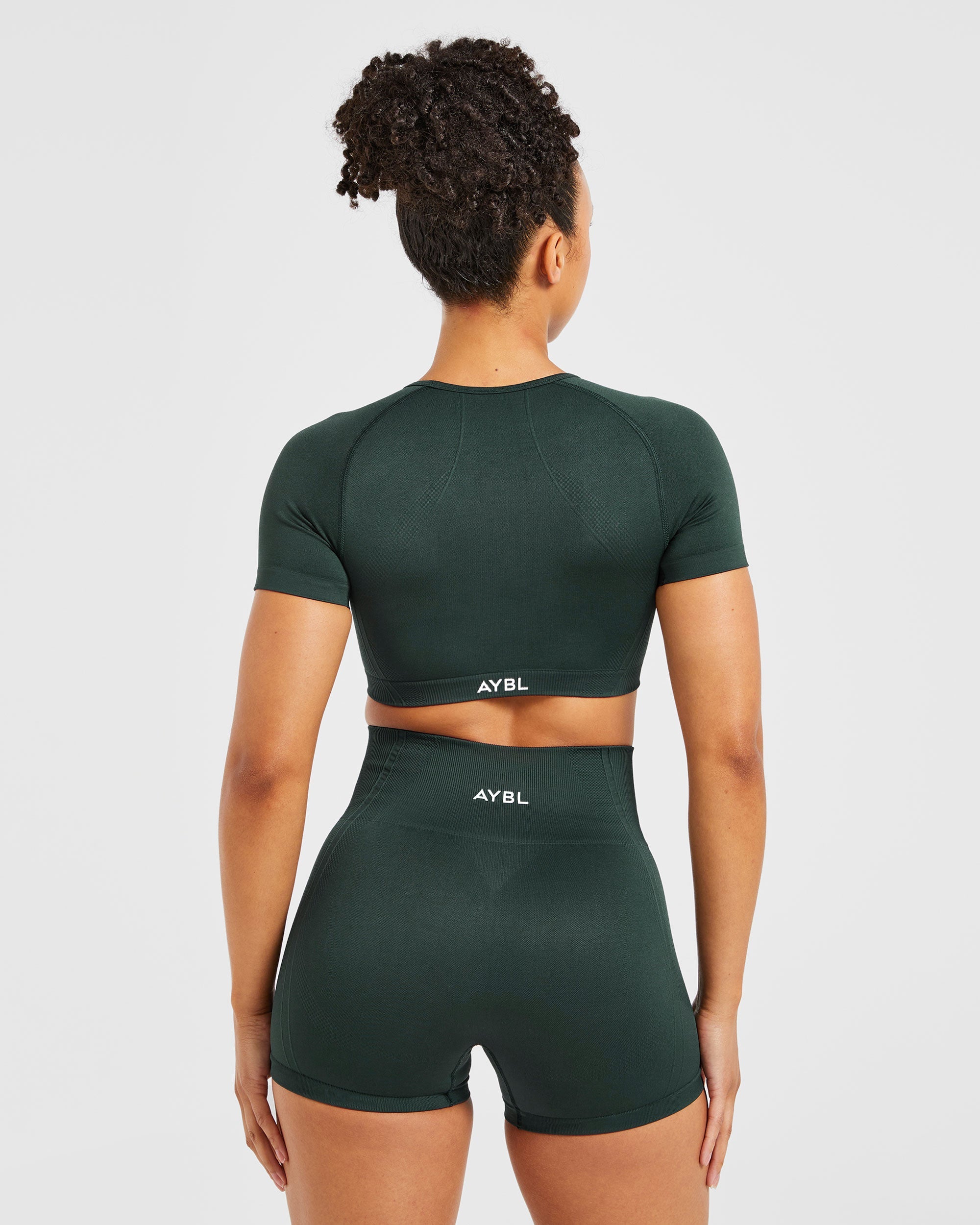 Balance V3 Seamless Crop Top - Dark Vert