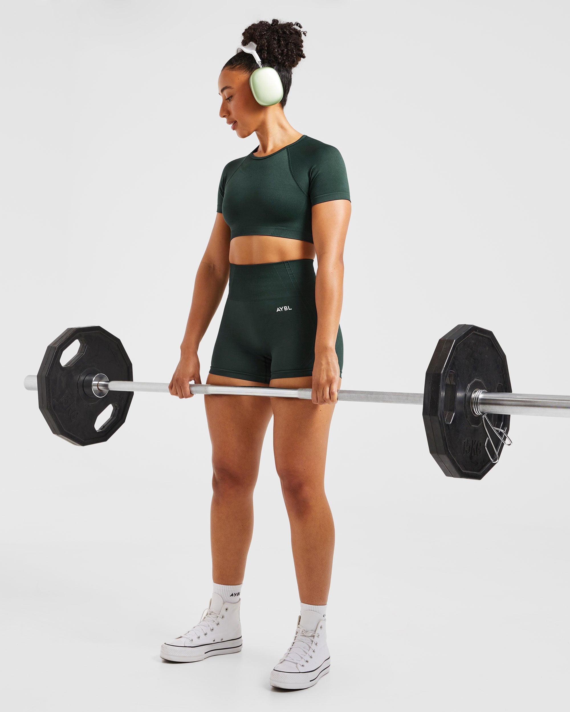 Balance V3 Seamless Crop Top - Dark Vert