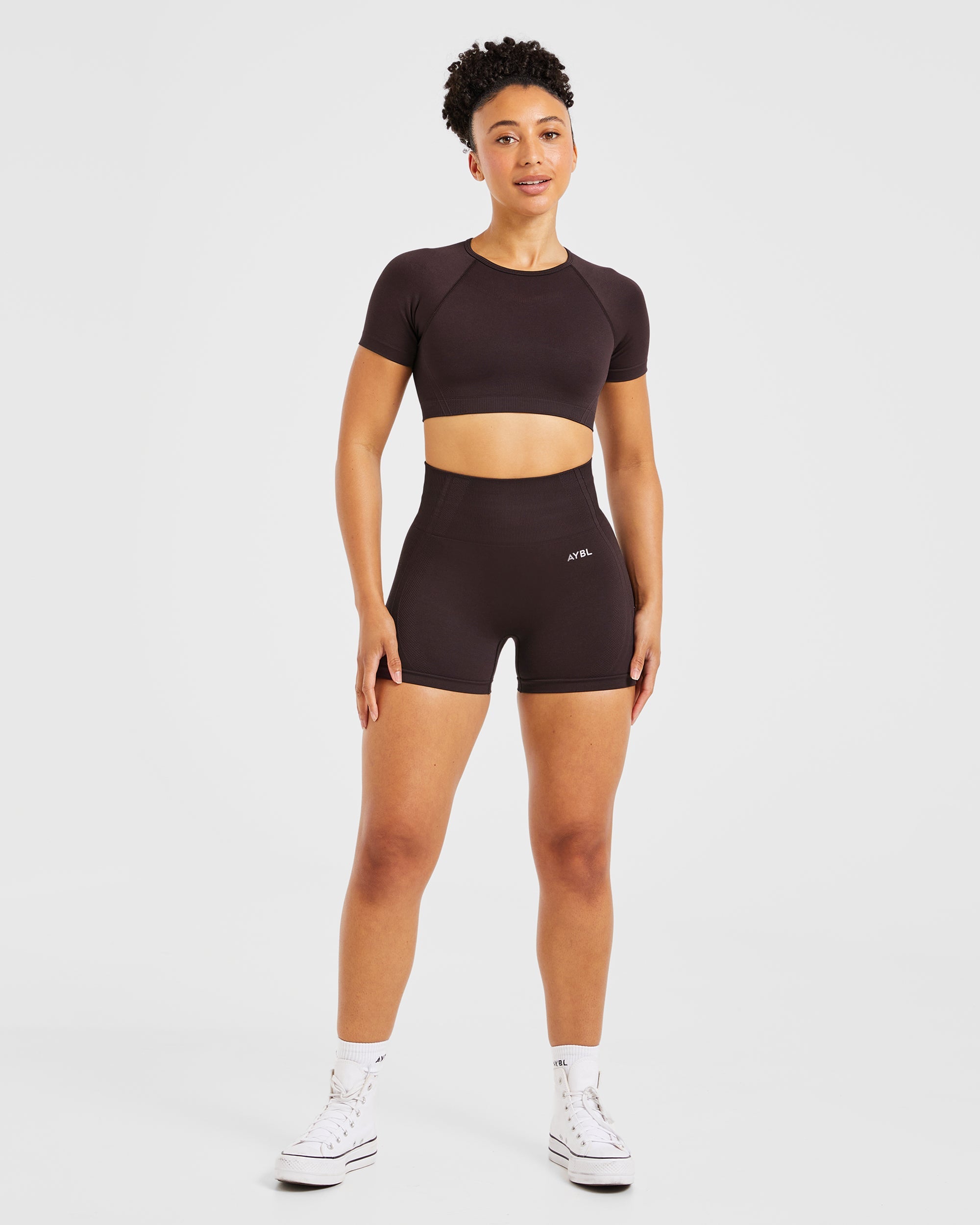 Balance V3 Seamless Crop Top - Dark Brun