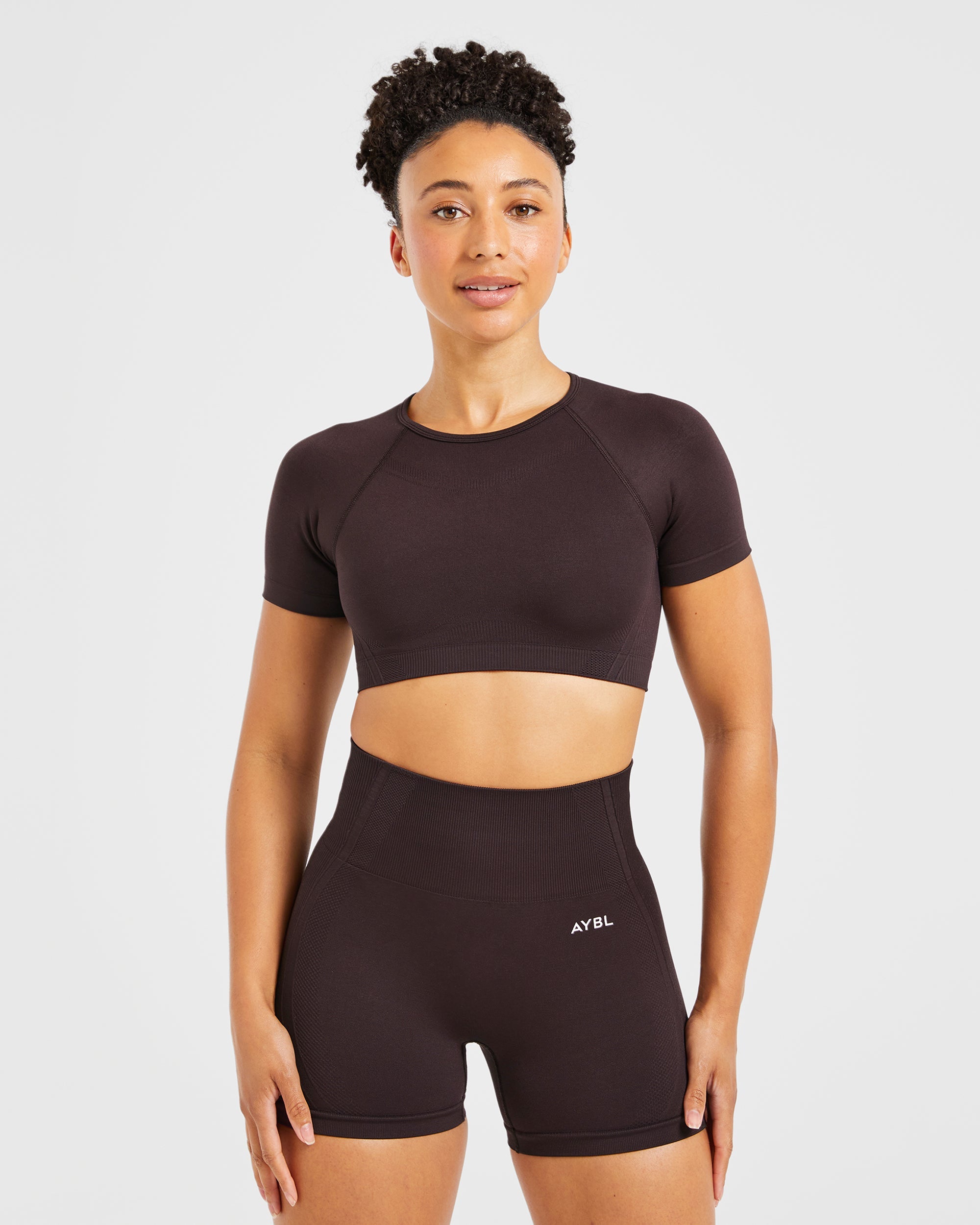 Balance V3 Seamless Crop Top - Dark Brun