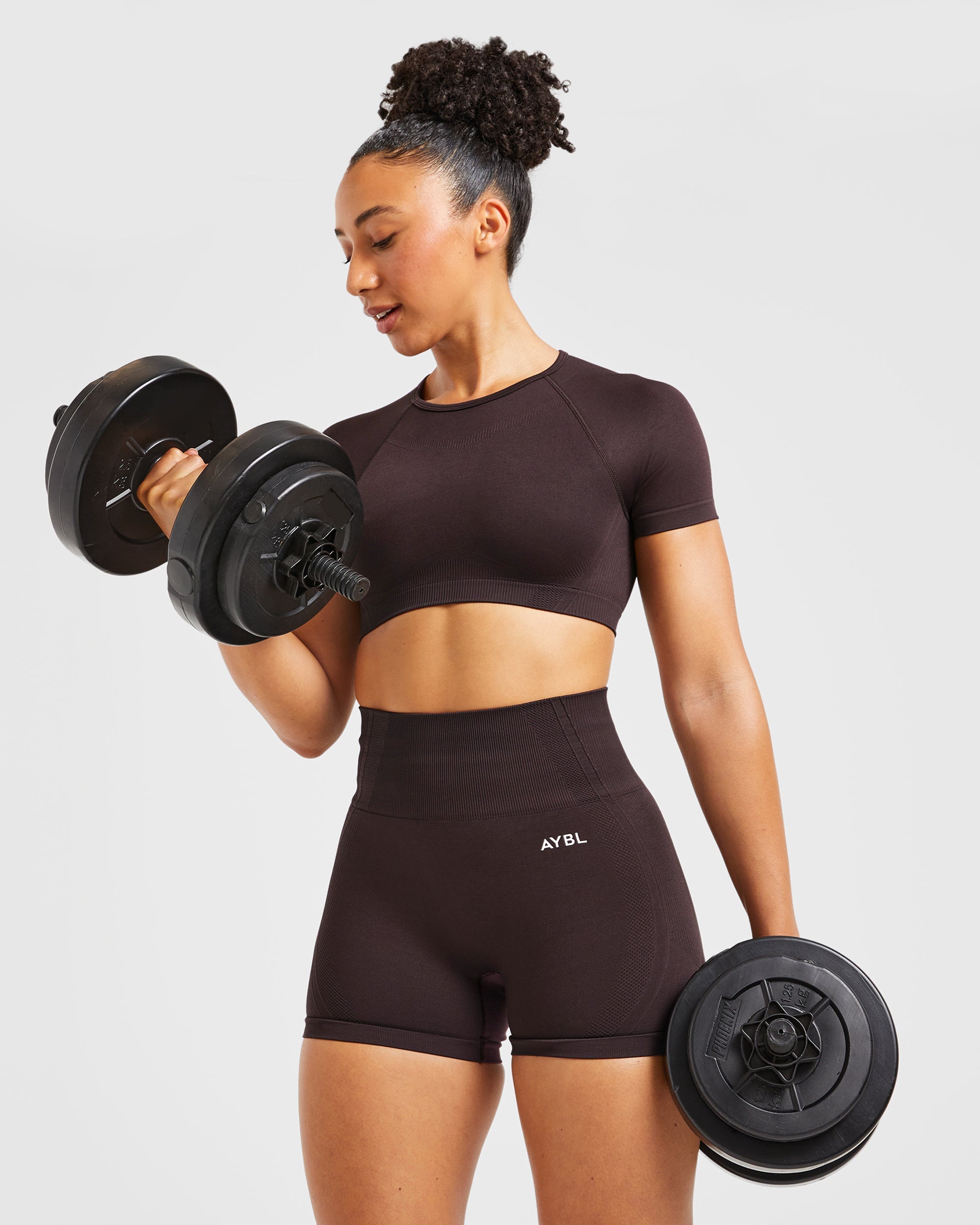 Balance V3 Seamless Crop Top - Dark Brun