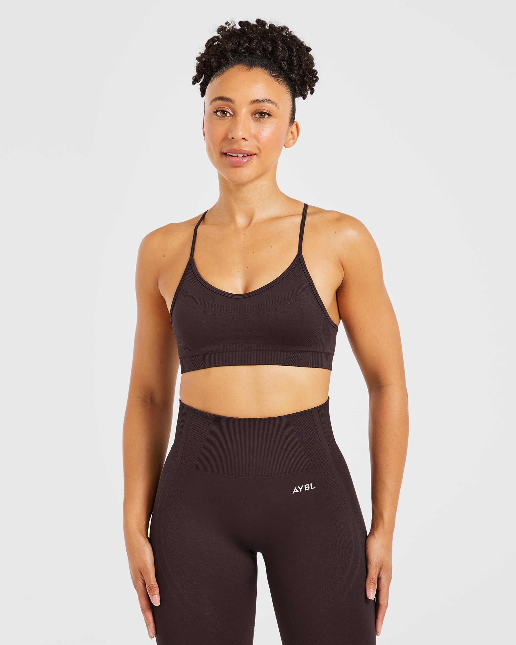 Balance V3 Seamless Strappy Sports Bra - Dark Brun