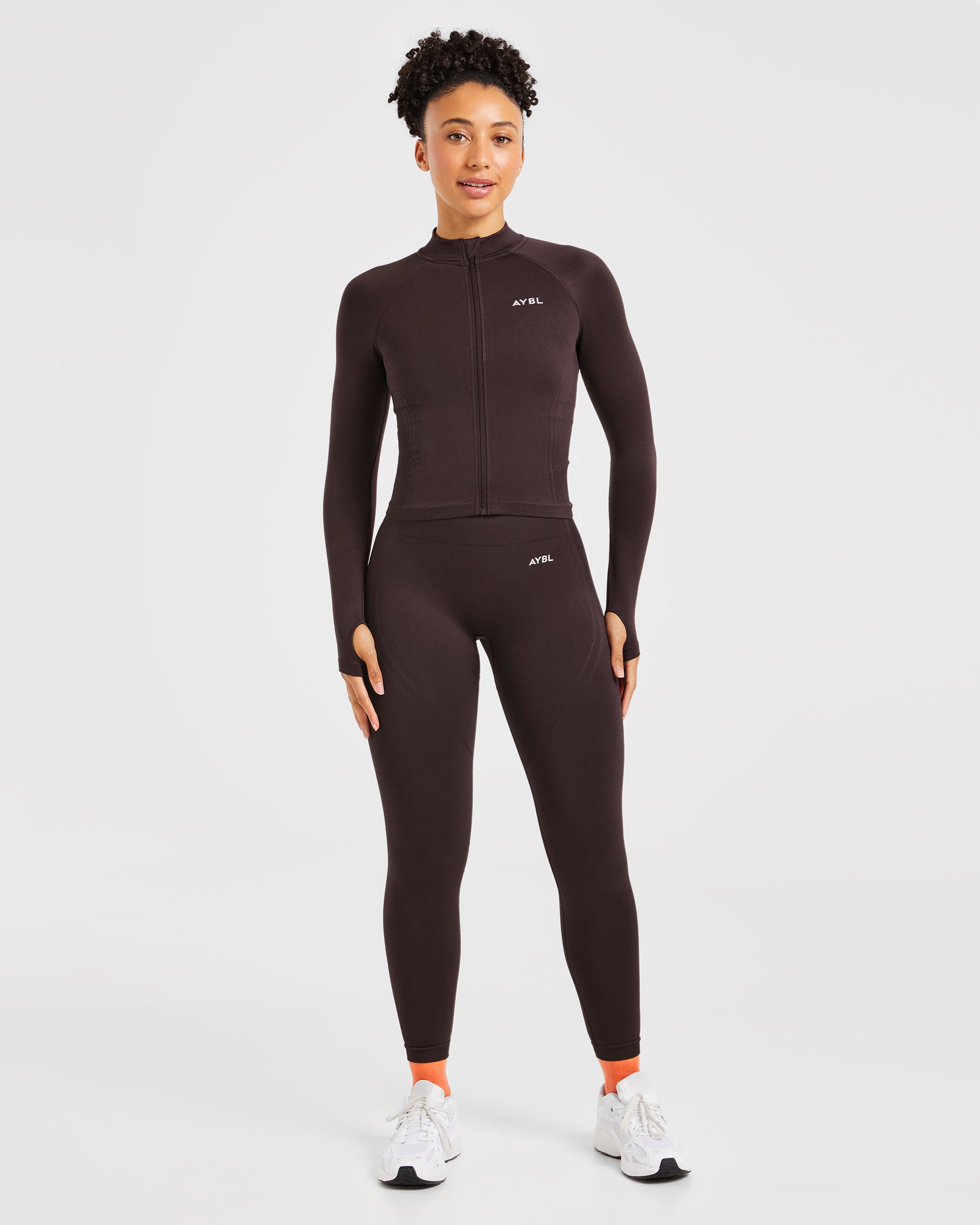 Balance V3 Seamless Zip Jacket - Dark Brun