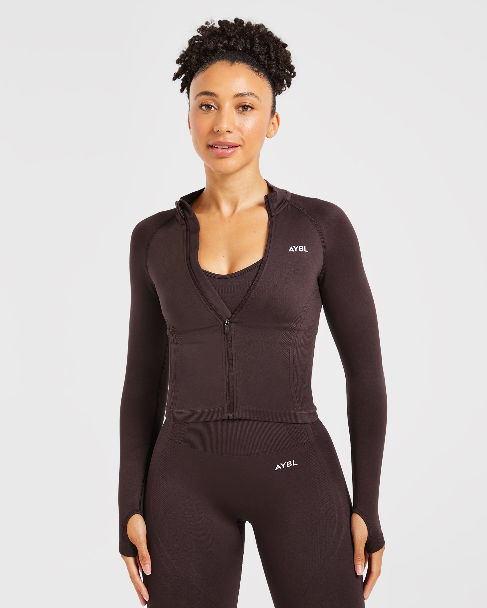 Balance V3 Seamless Zip Jacket - Dark Brun