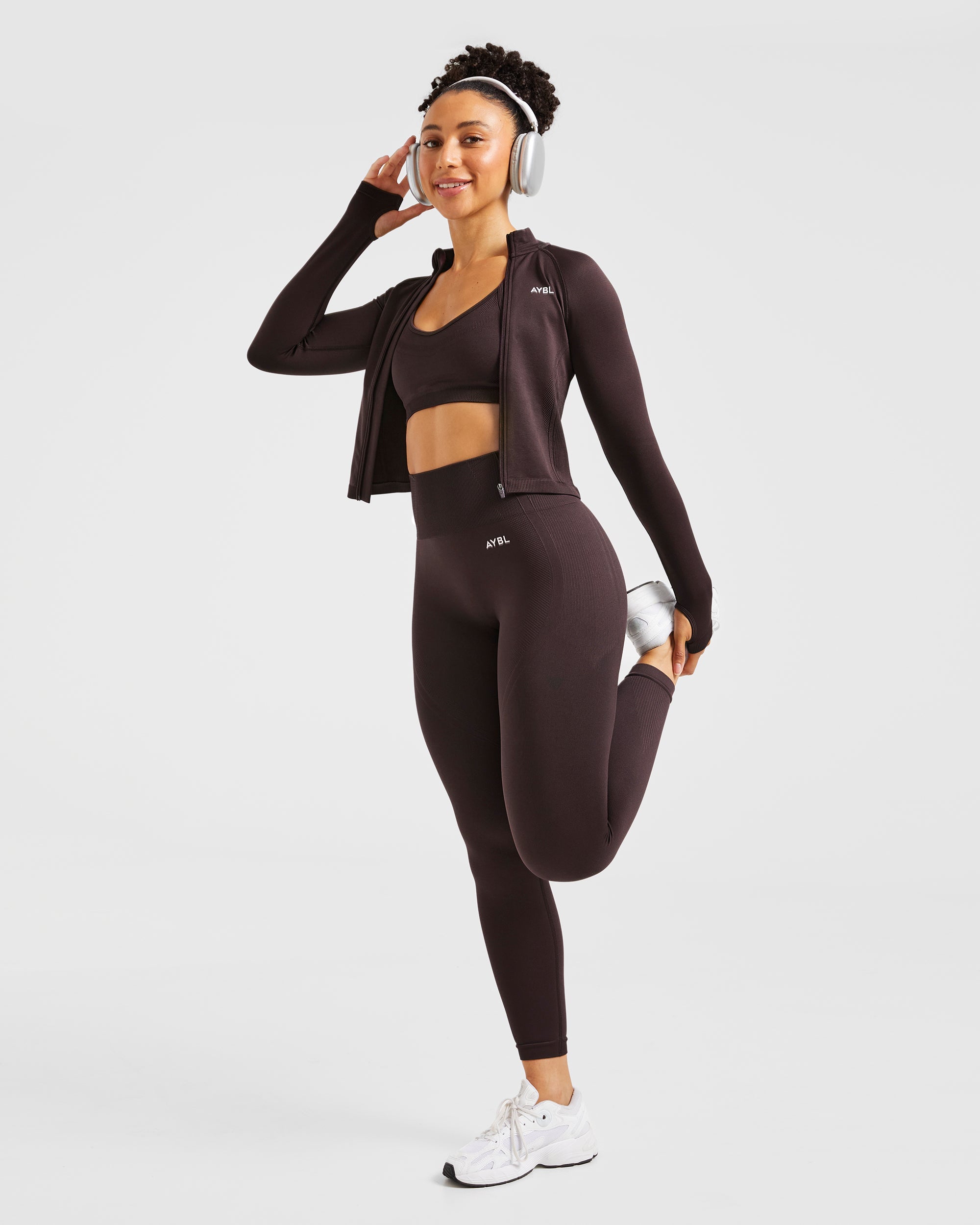 Balance V3 Seamless Zip Jacket - Dark Brun