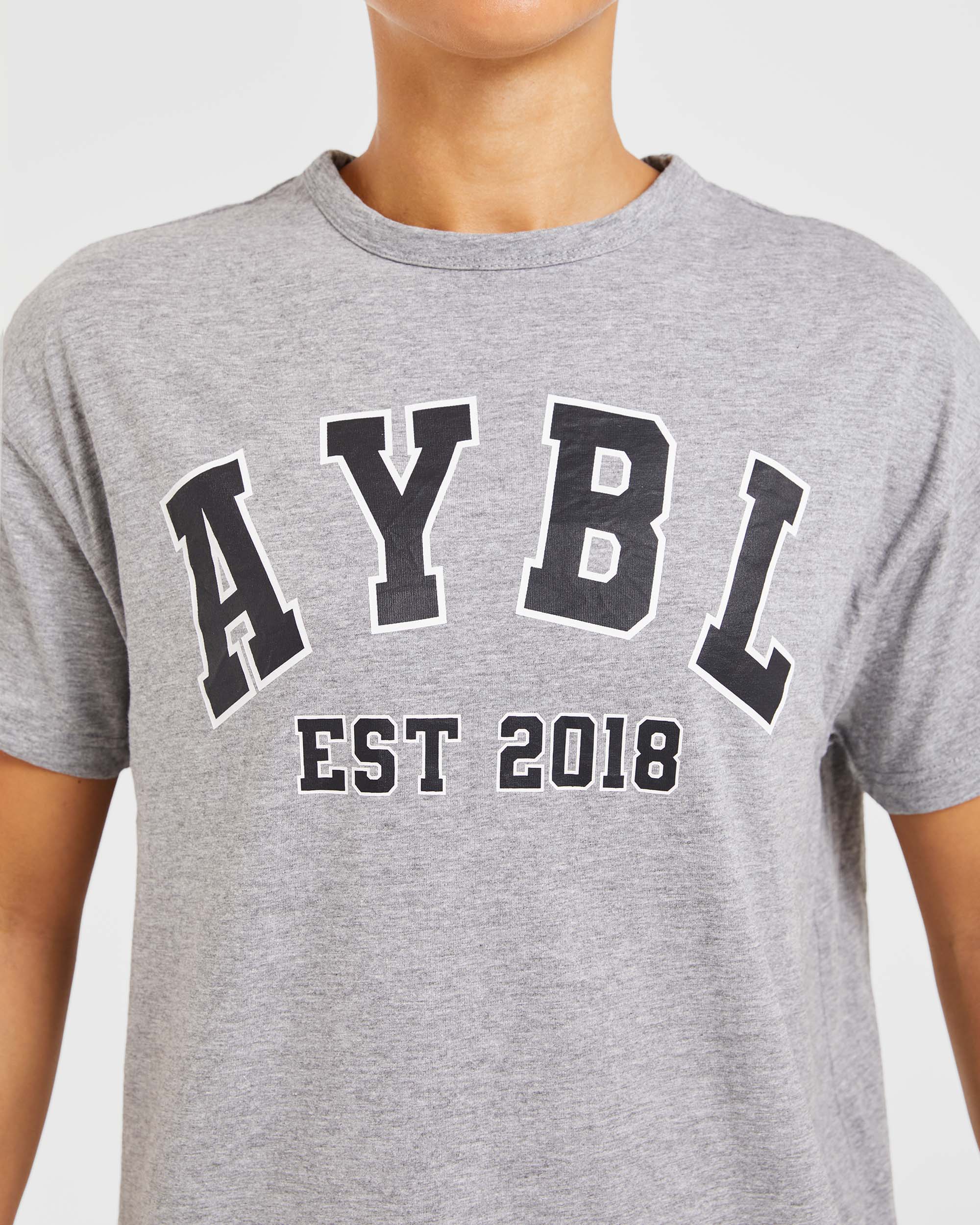 Varsity Oversized T Shirt - Heather Gris