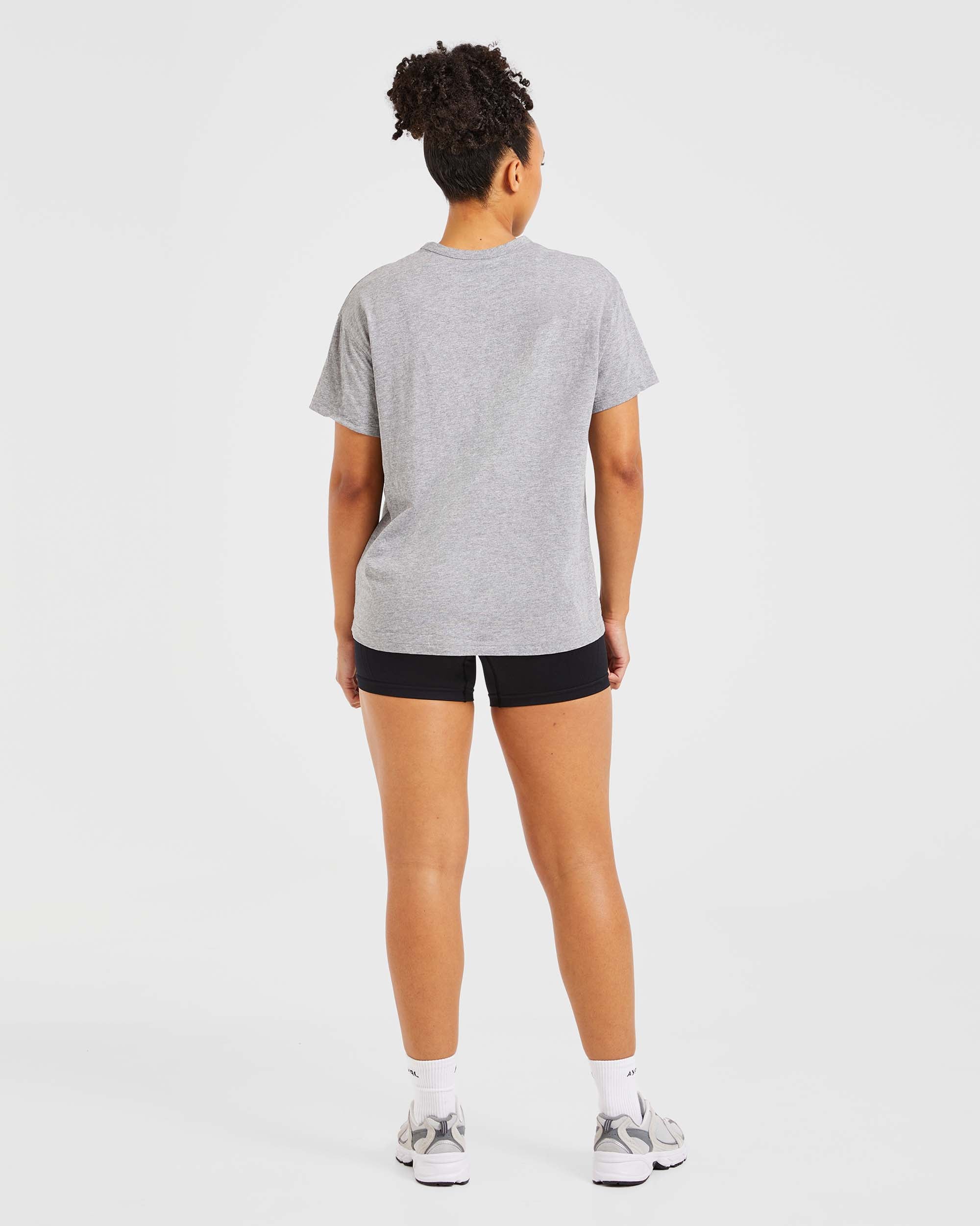 Varsity Oversized T Shirt - Heather Gris