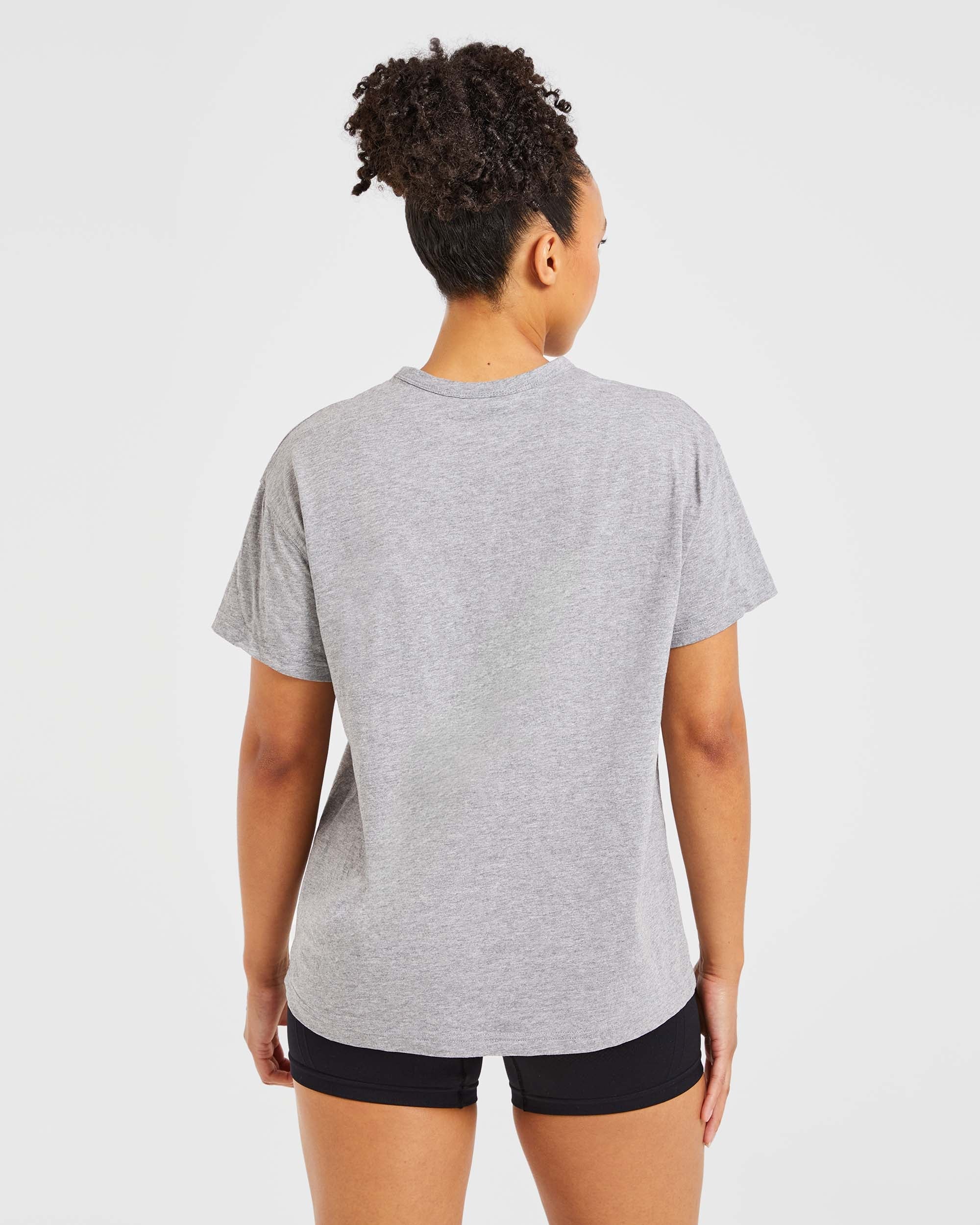 Varsity Oversized T Shirt - Heather Gris