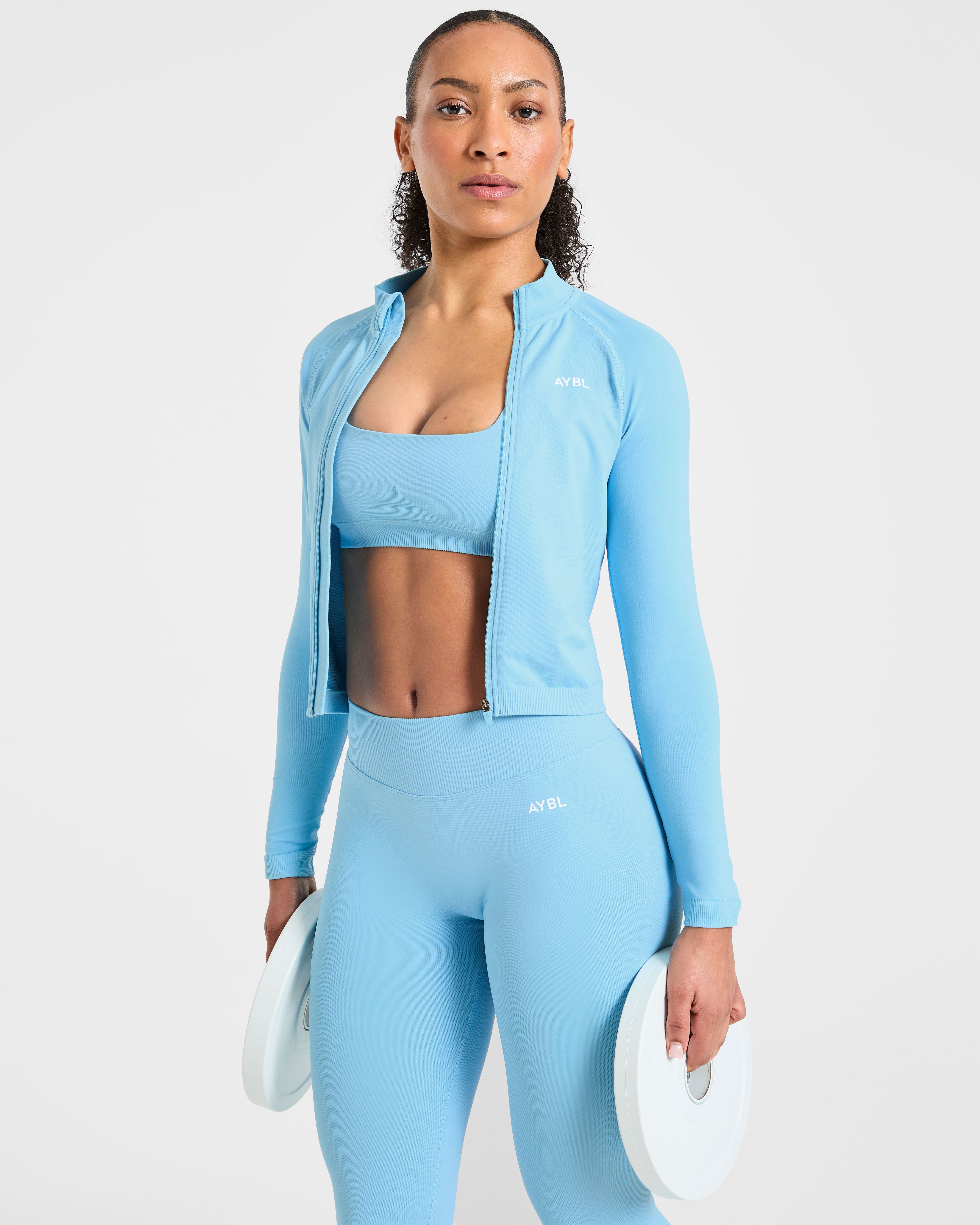 Enhance Seamless Jacket - Powder Bleu