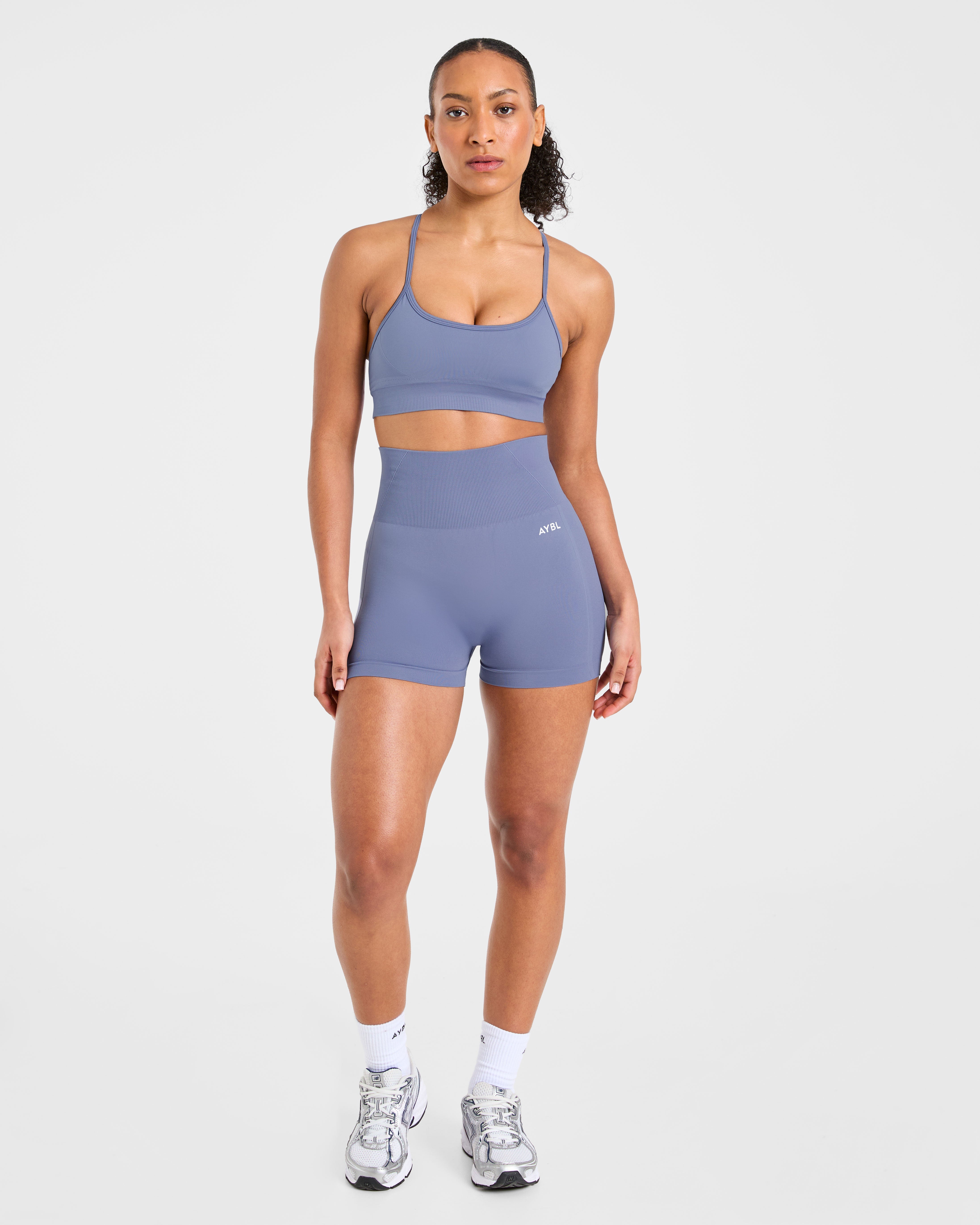 Empower Seamless Shorts - Slate Bleu
