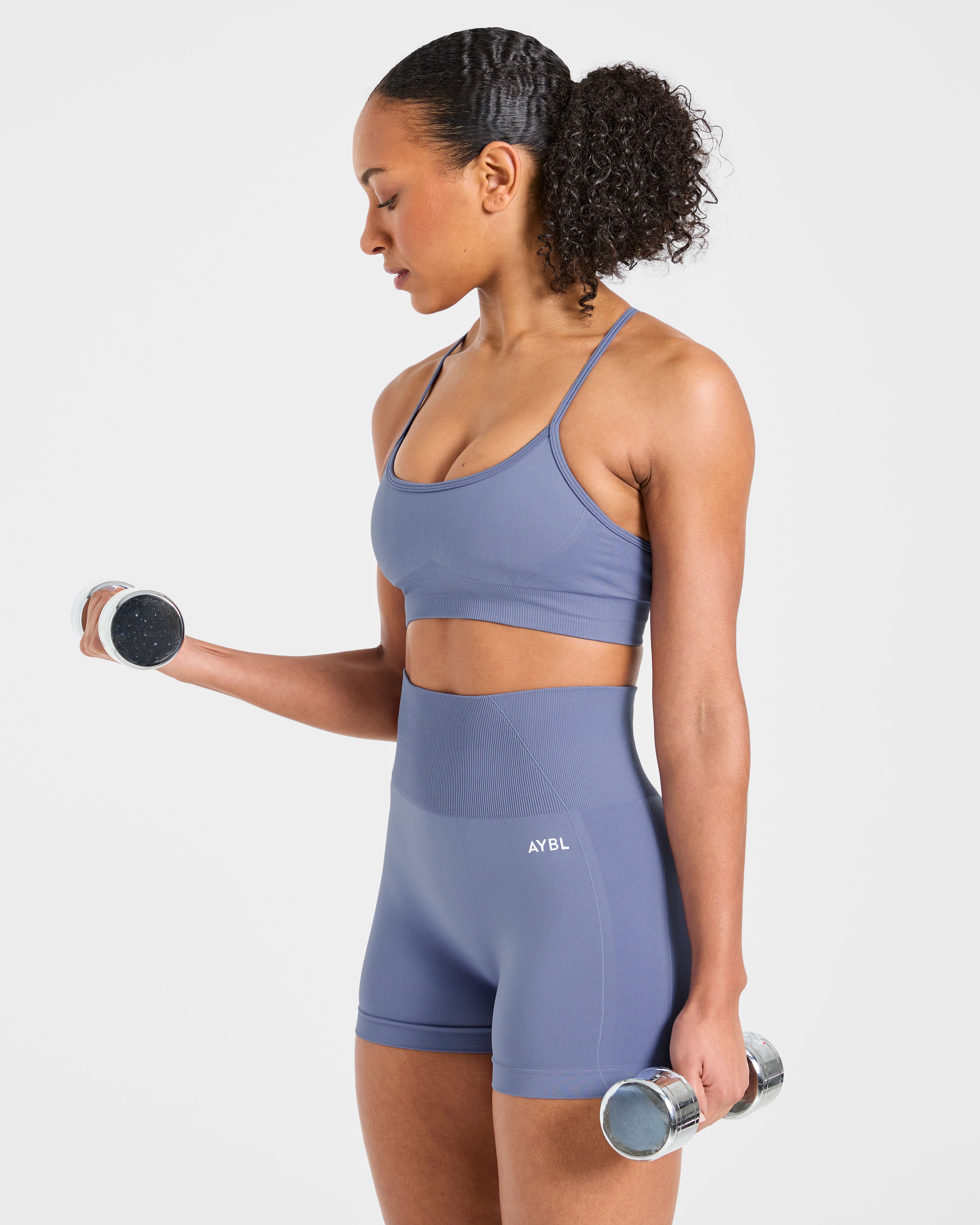 Empower Seamless Shorts - Slate Bleu