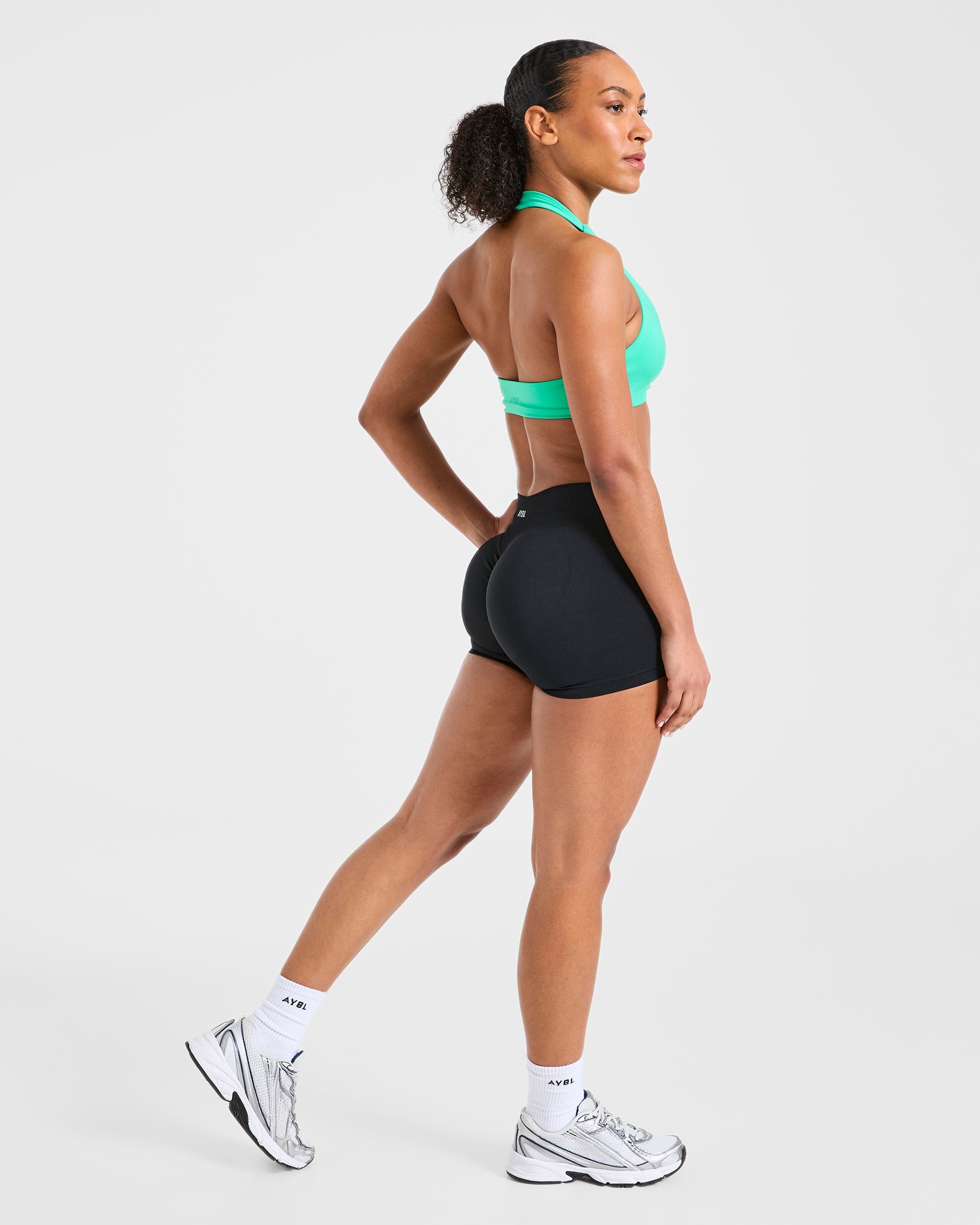 Essential Halterneck Sports Bra - Mint Vert
