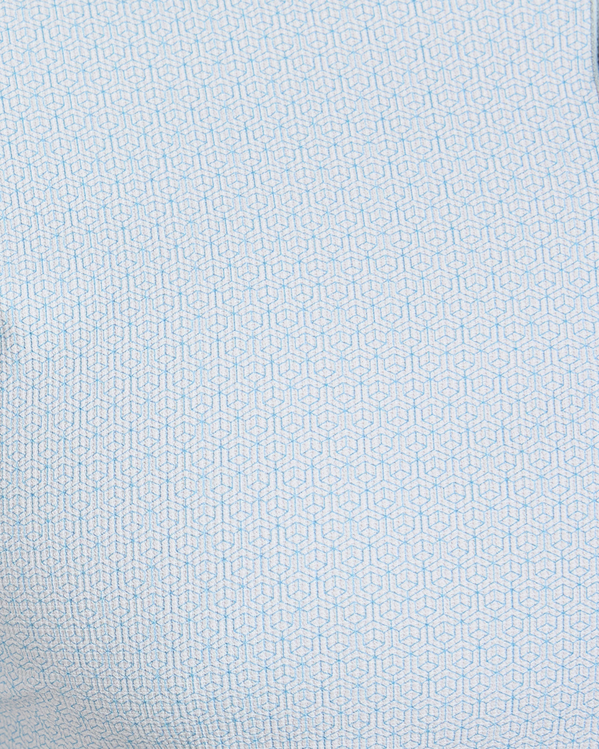Precision Geometric Polo - Cloud Bleu