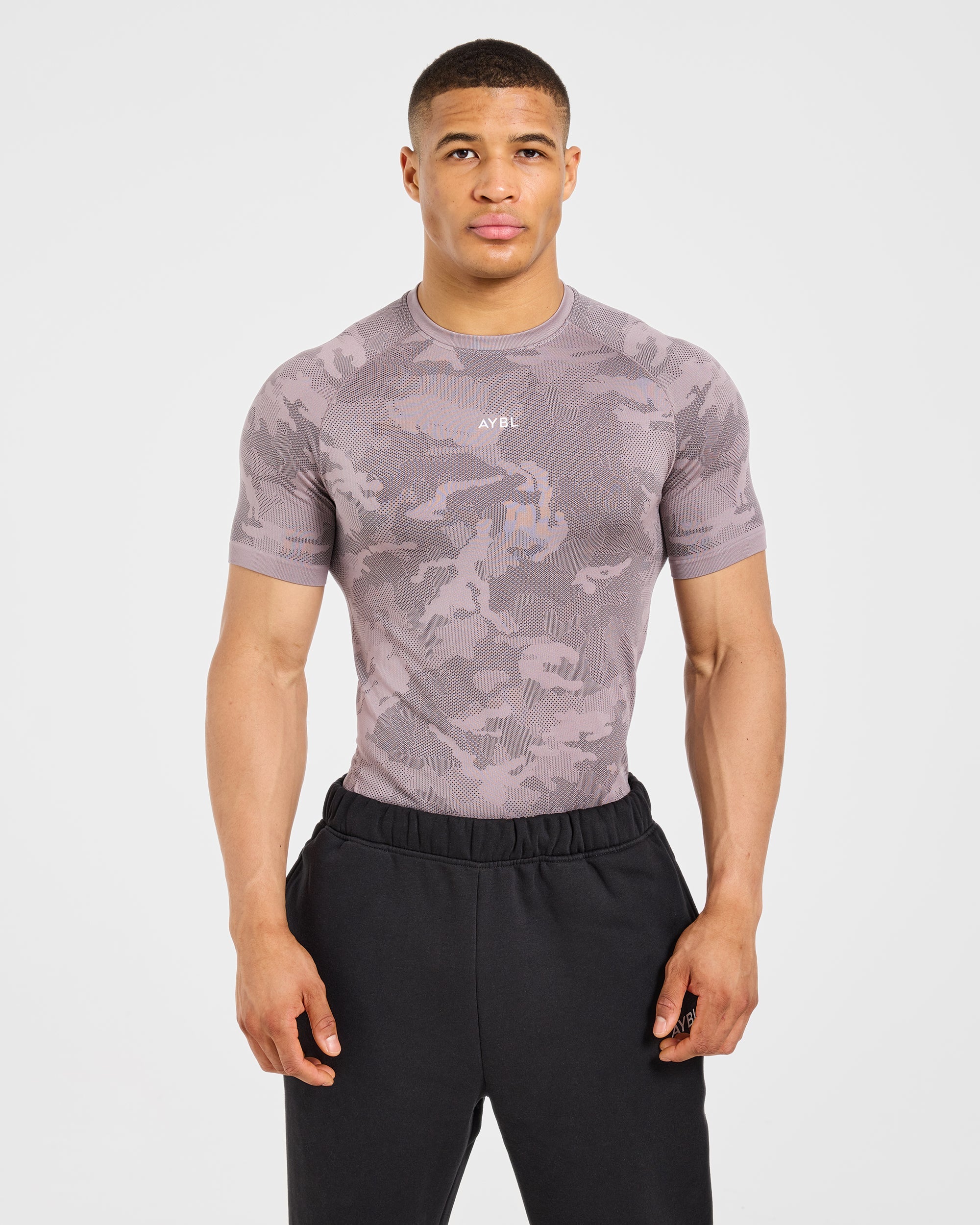 Camo Seamless T Shirt - Woodland Taupe