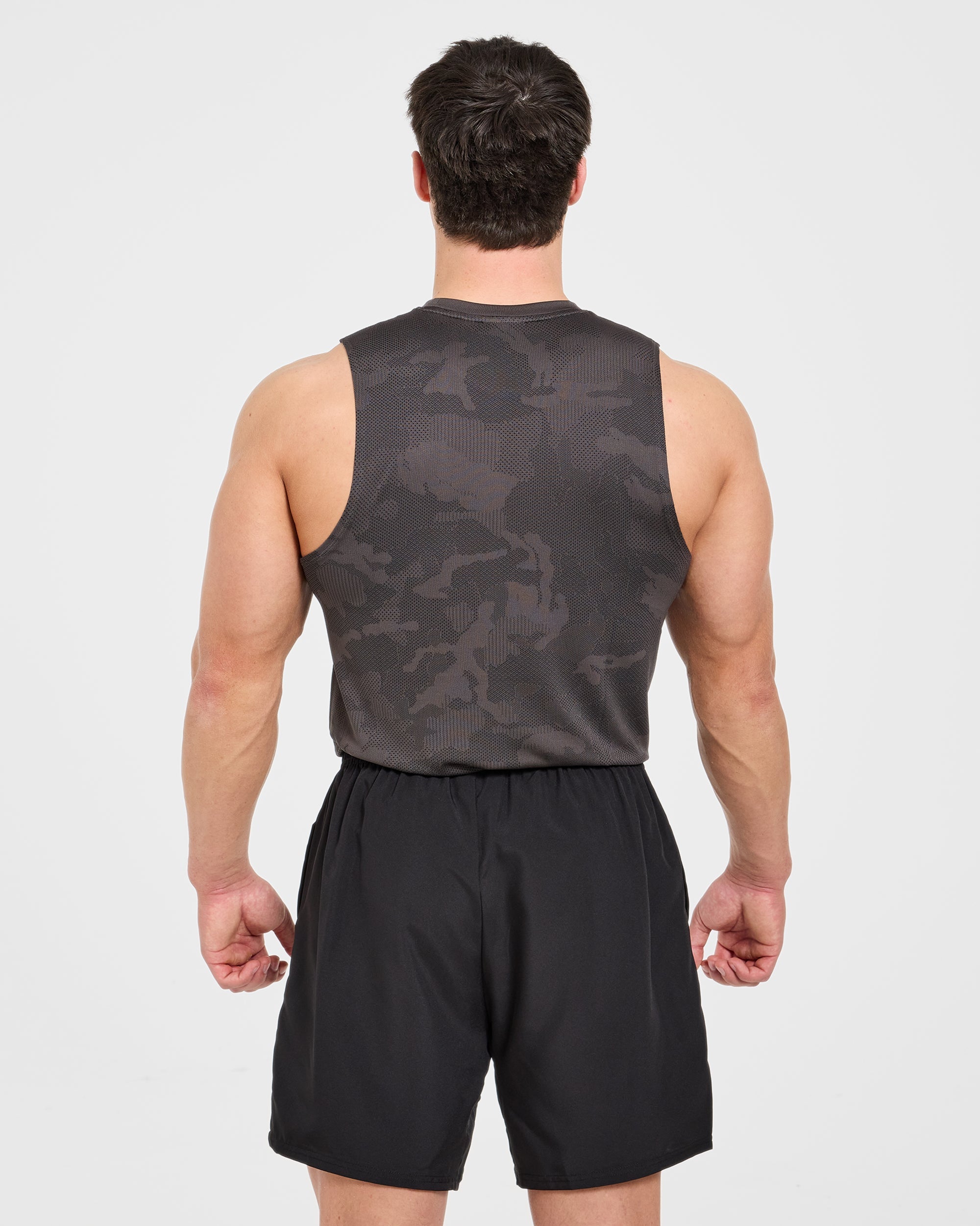 Camo Seamless Tank - Charcoal