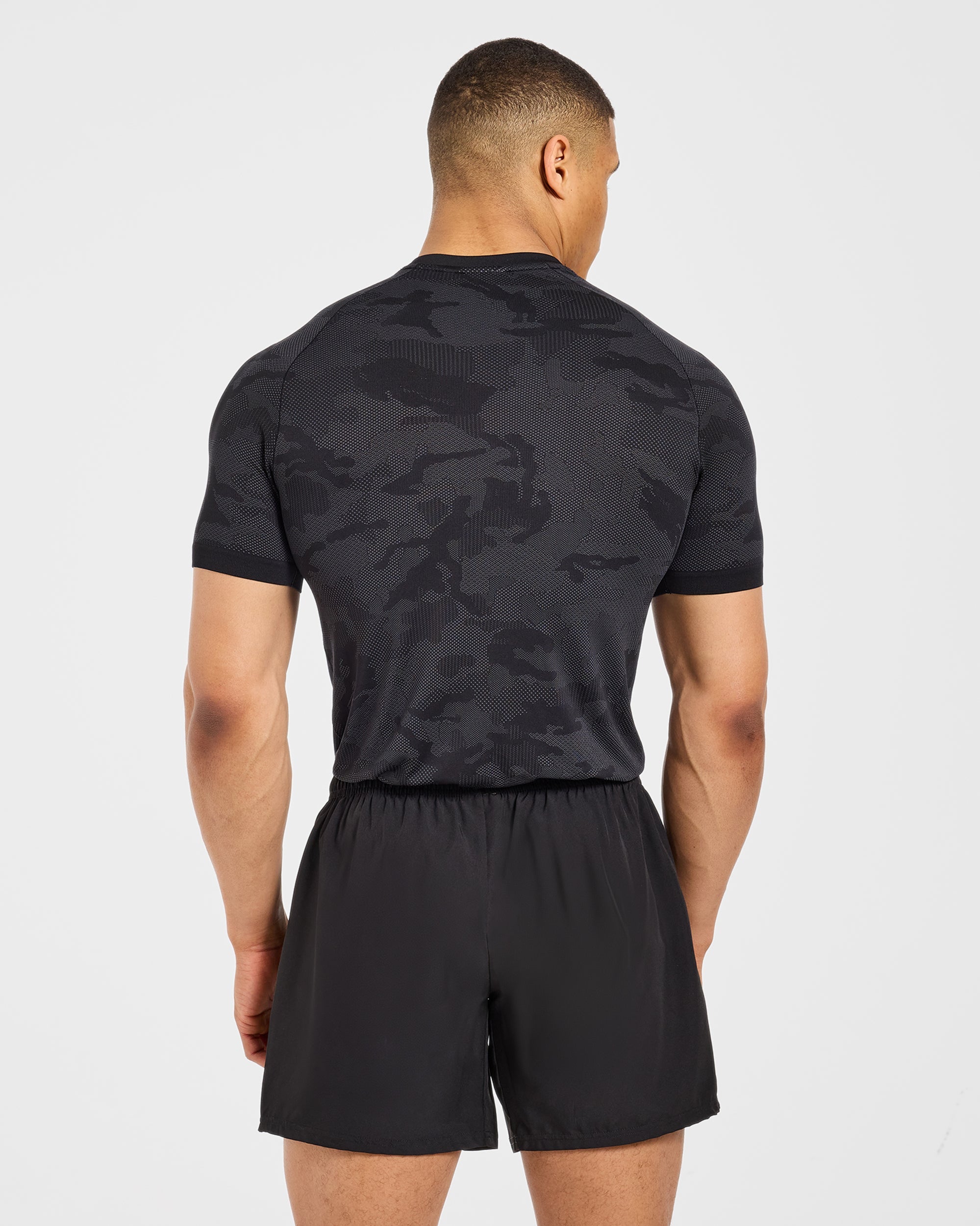 Camo Seamless T Shirt - Noir