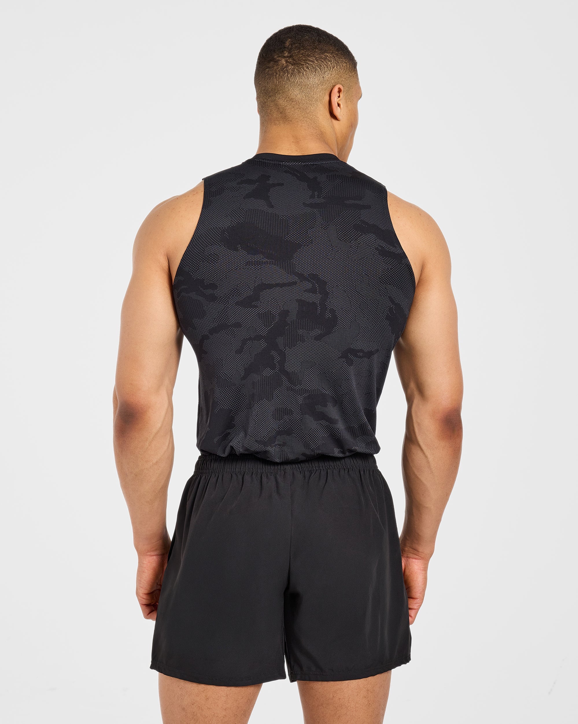 Camo Seamless Tank - Noir
