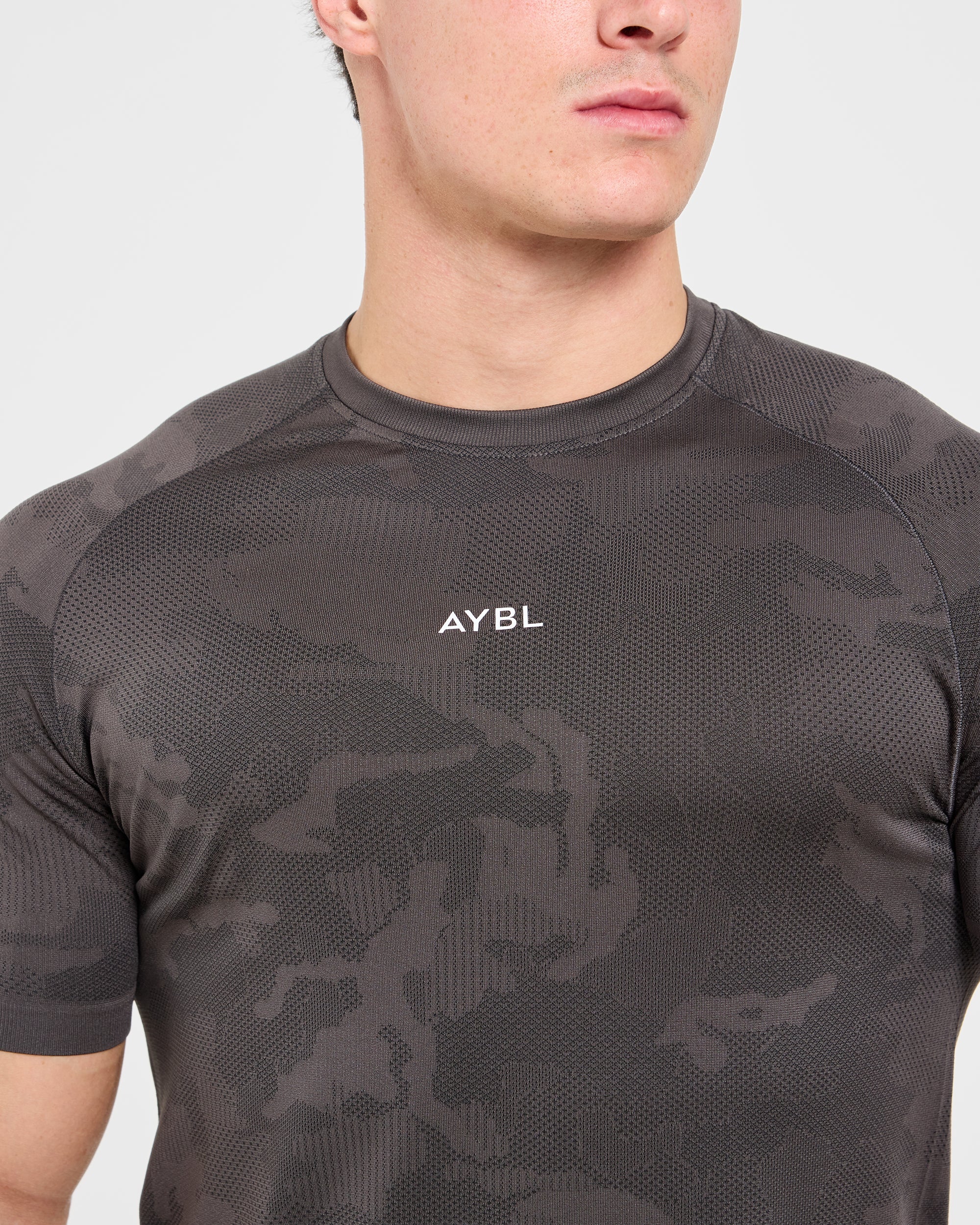 Camo Seamless T Shirt - Charcoal
