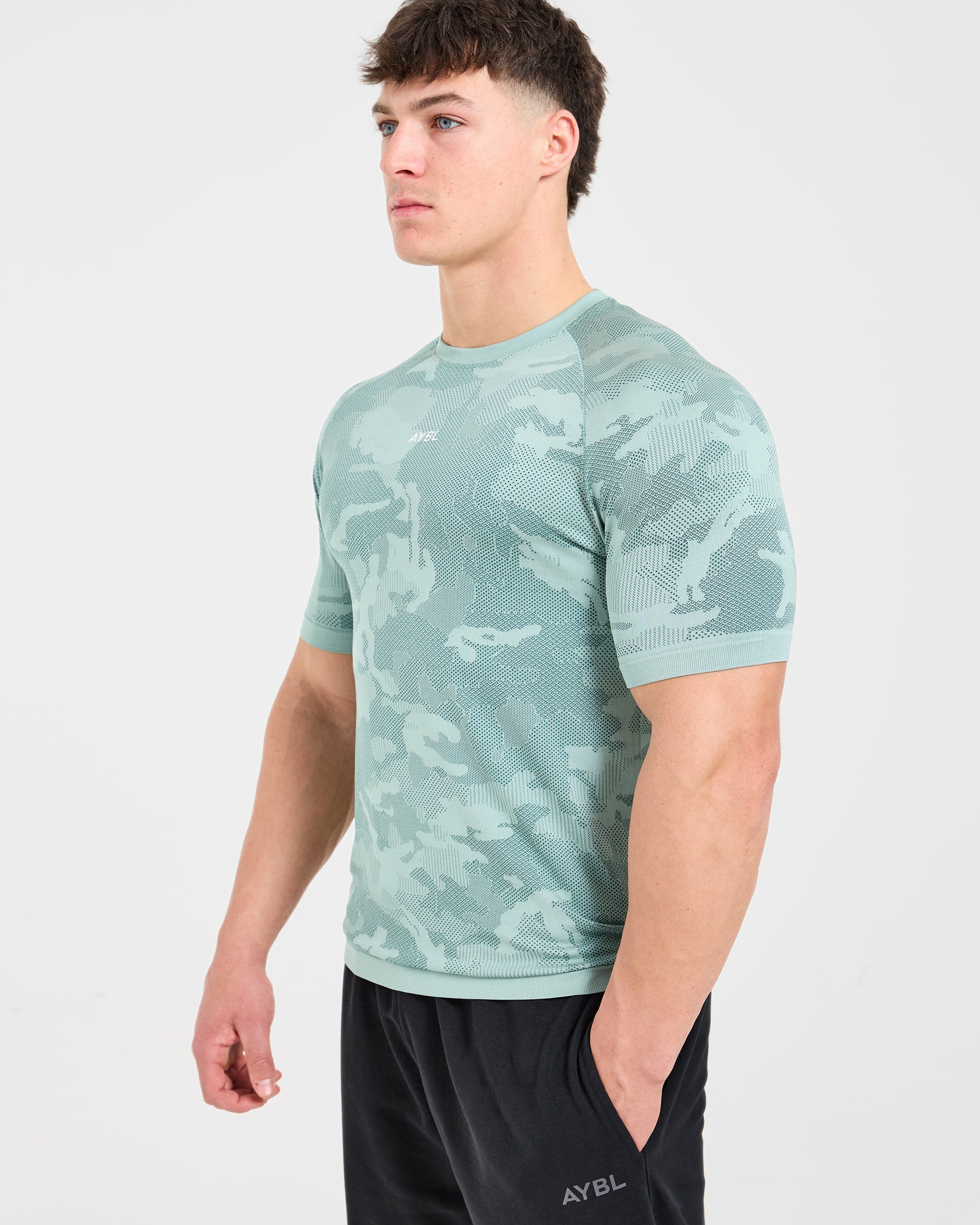 Camo Seamless T Shirt - Mist Sage