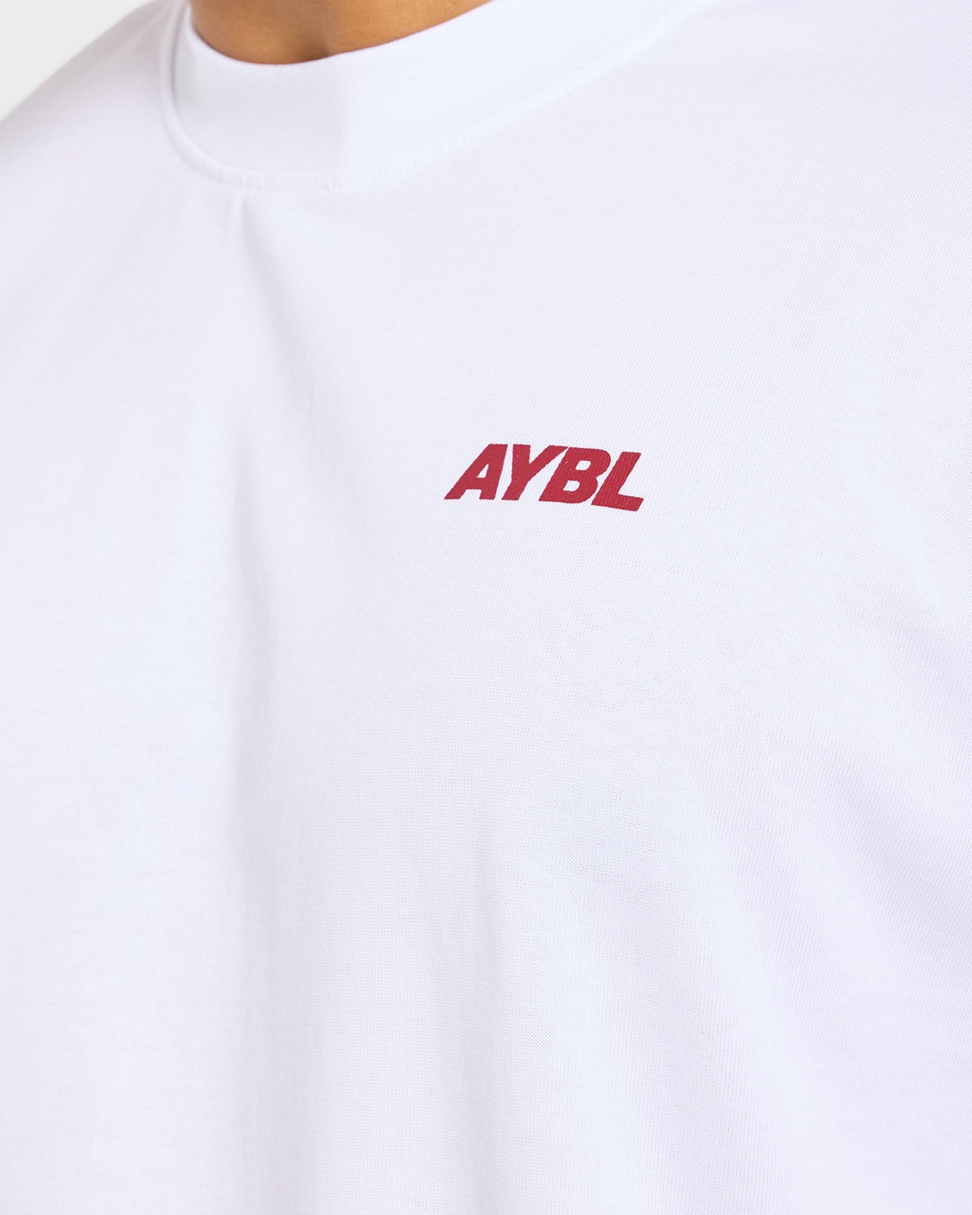 AYBL Sportswear 18 Oversized T Shirt - Blanc/Rouge