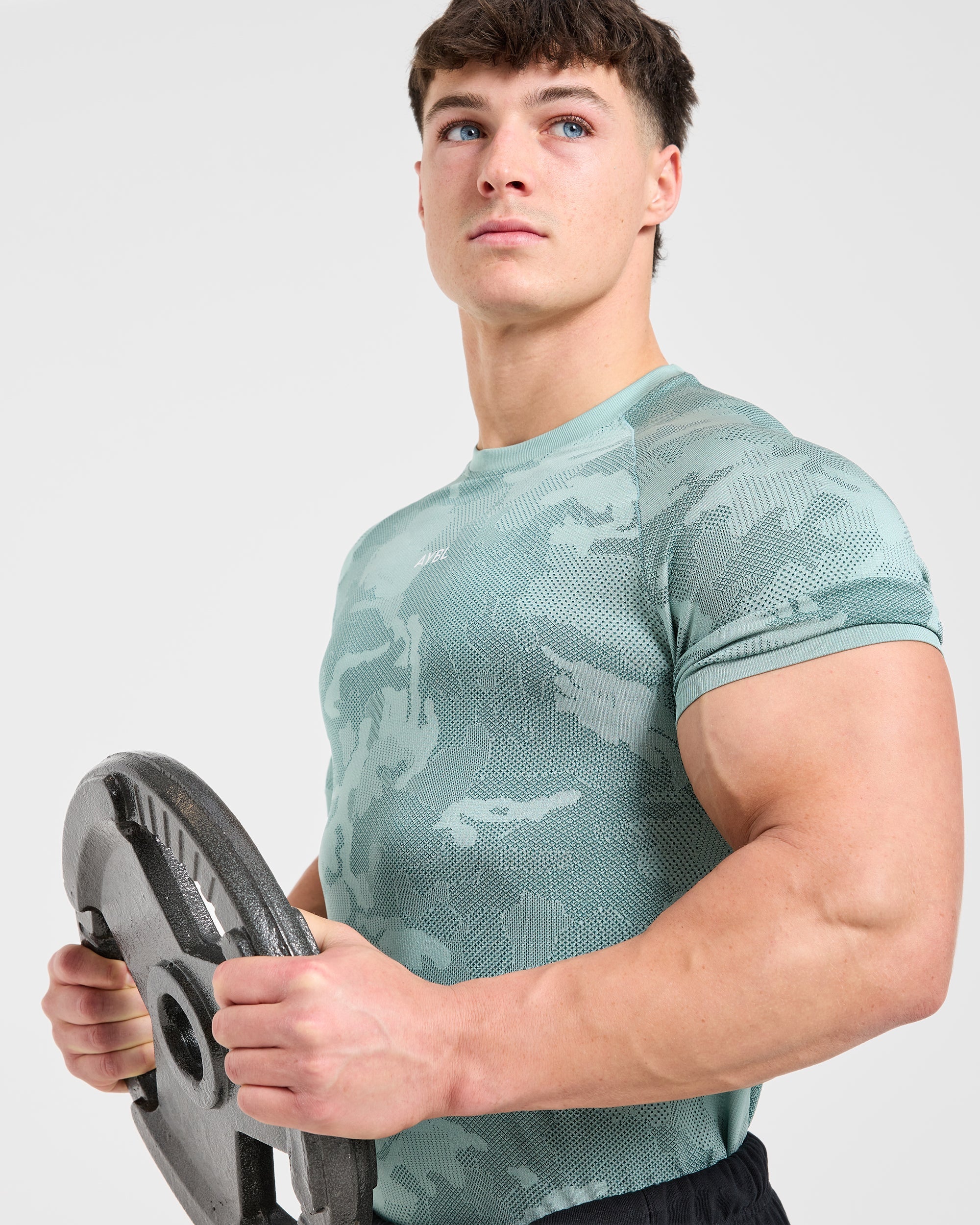 Camo Seamless T Shirt - Mist Sage