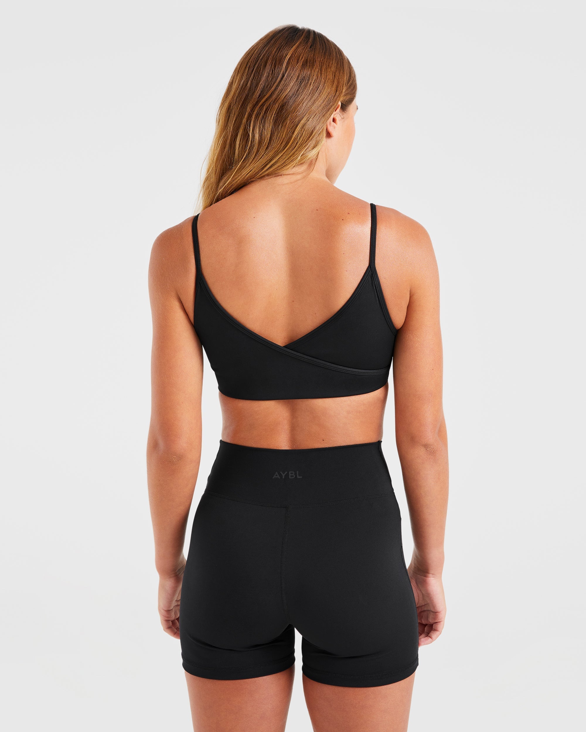 Sculpt Wrap Sports Bra - Noir