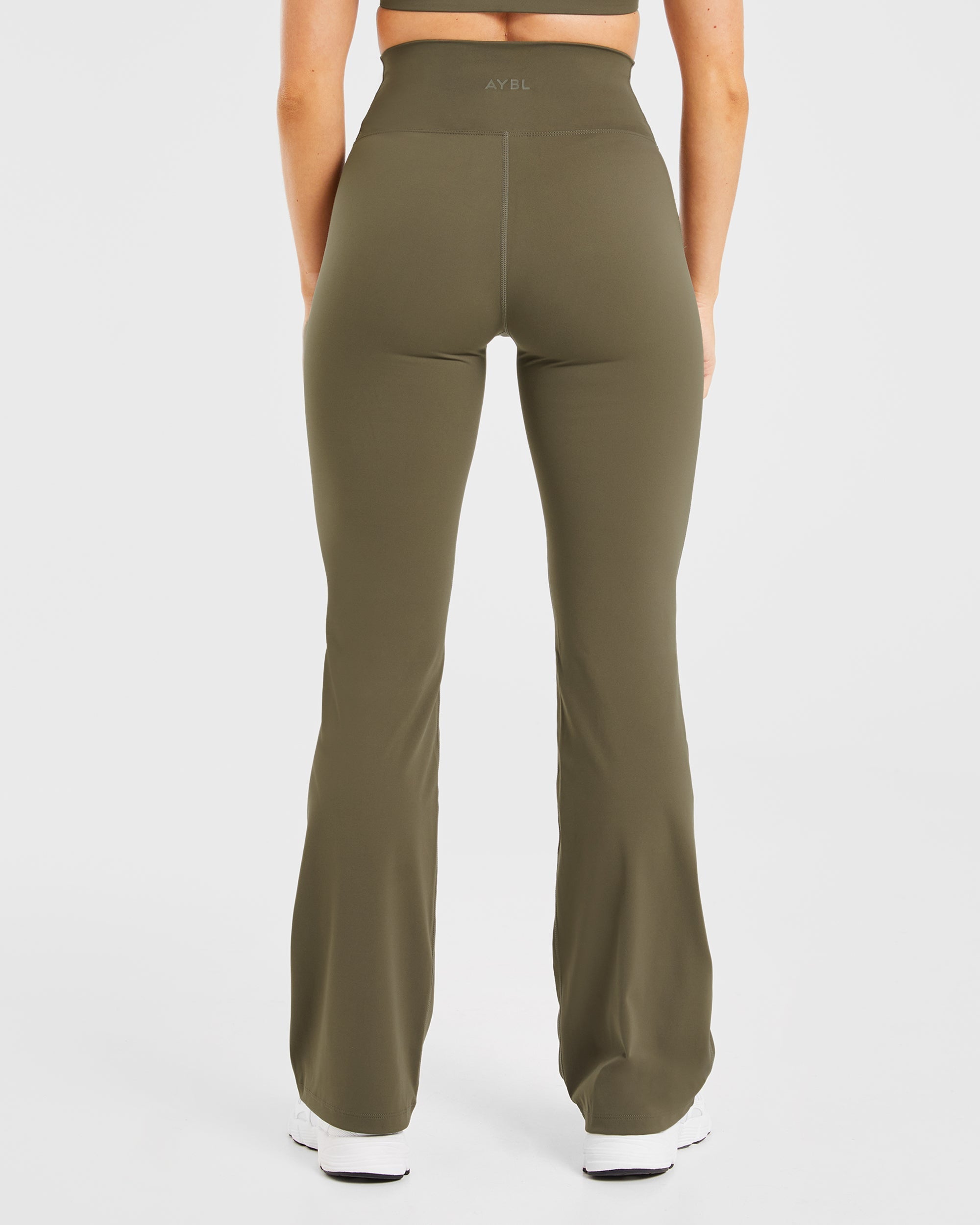 Sculpt Wrap Flared Leggings - Deep Khaki