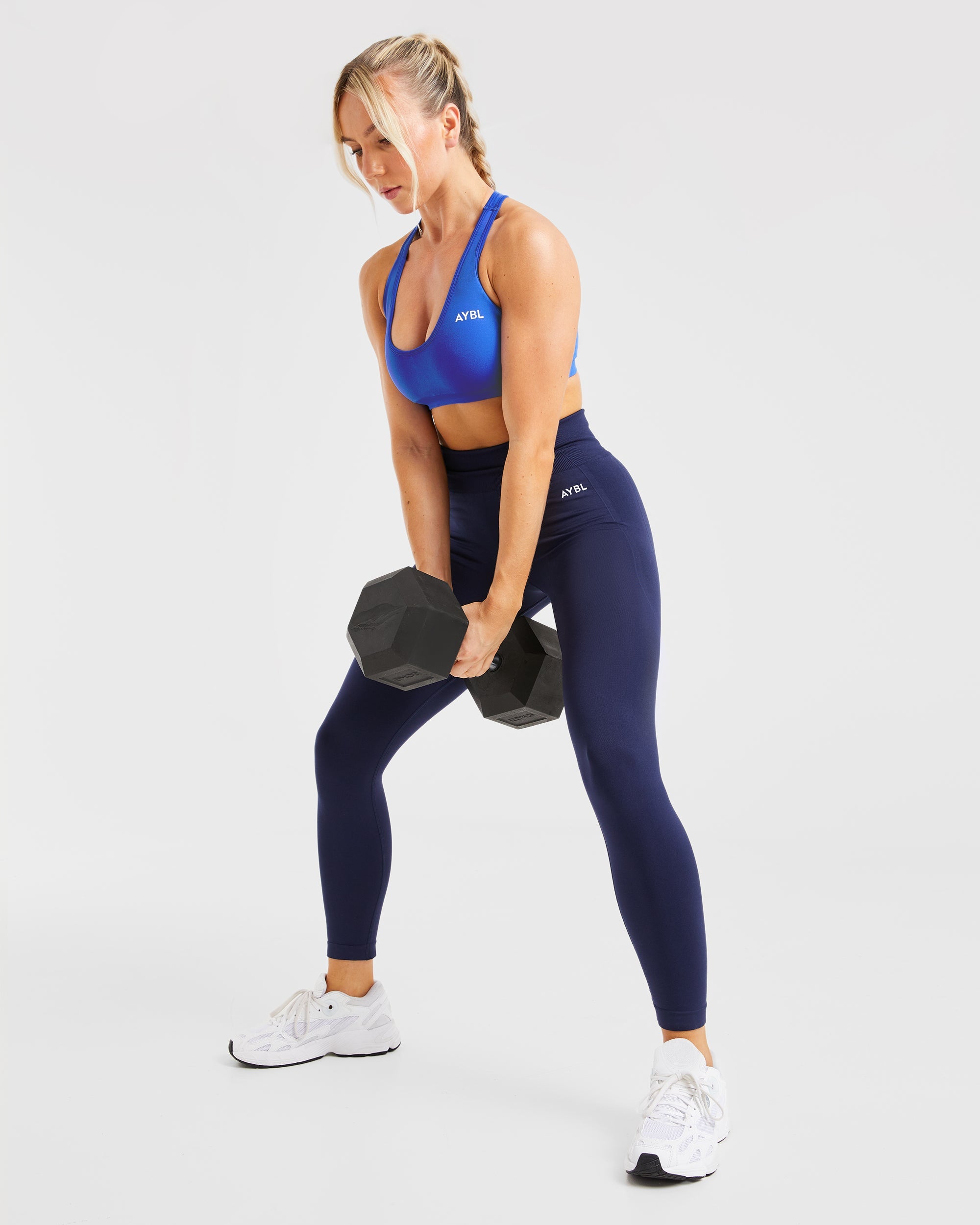 Essential Seamless Racer Back Sports Bra - Cobalt Bleu