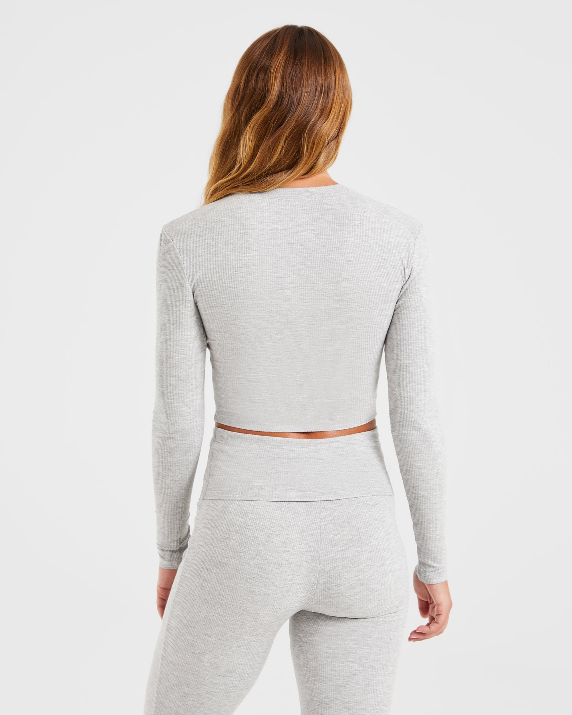 Lounge Ribbed Long Sleeve - Gris Marl