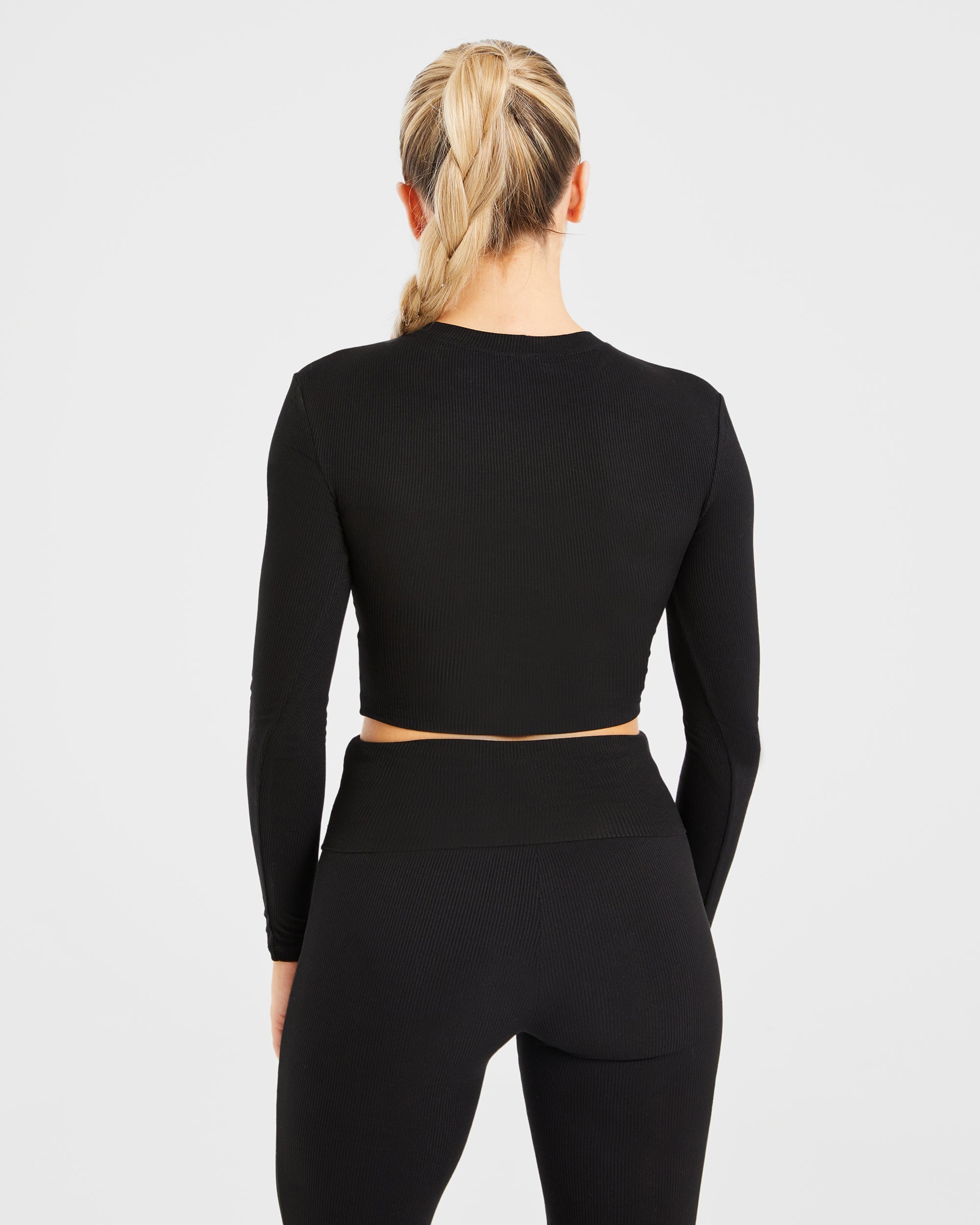 Lounge Ribbed Long Sleeve - Noir