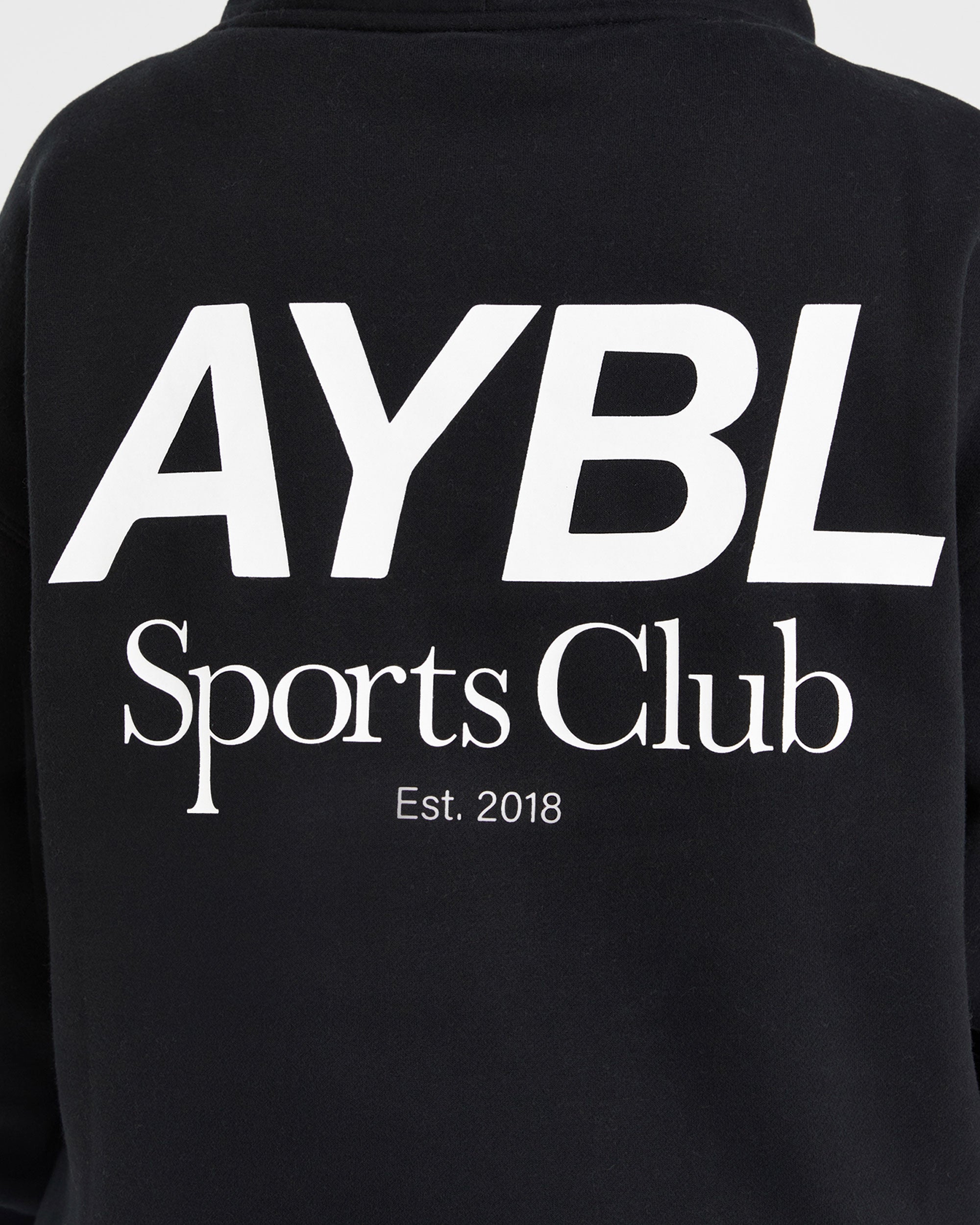 AYBL Sports Club Oversized Hoodie - Noir/Blanc