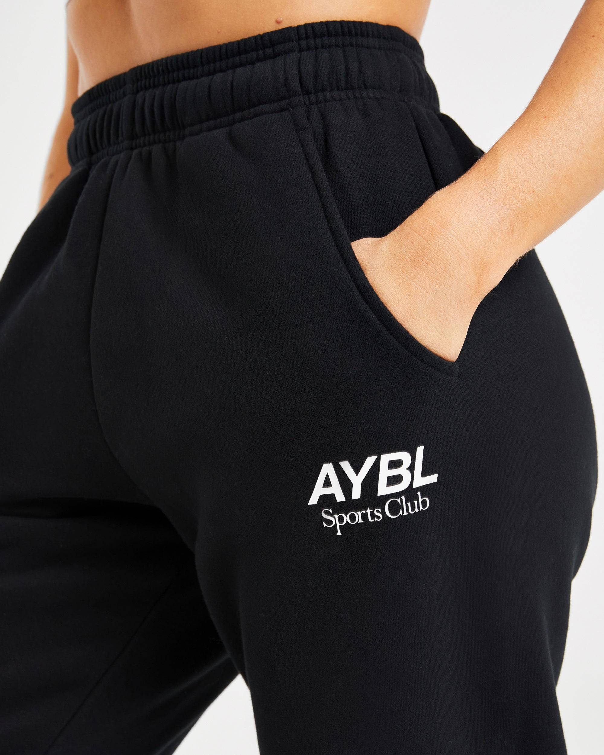 AYBL Sports Club Oversized Joggers - Noir/Blanc