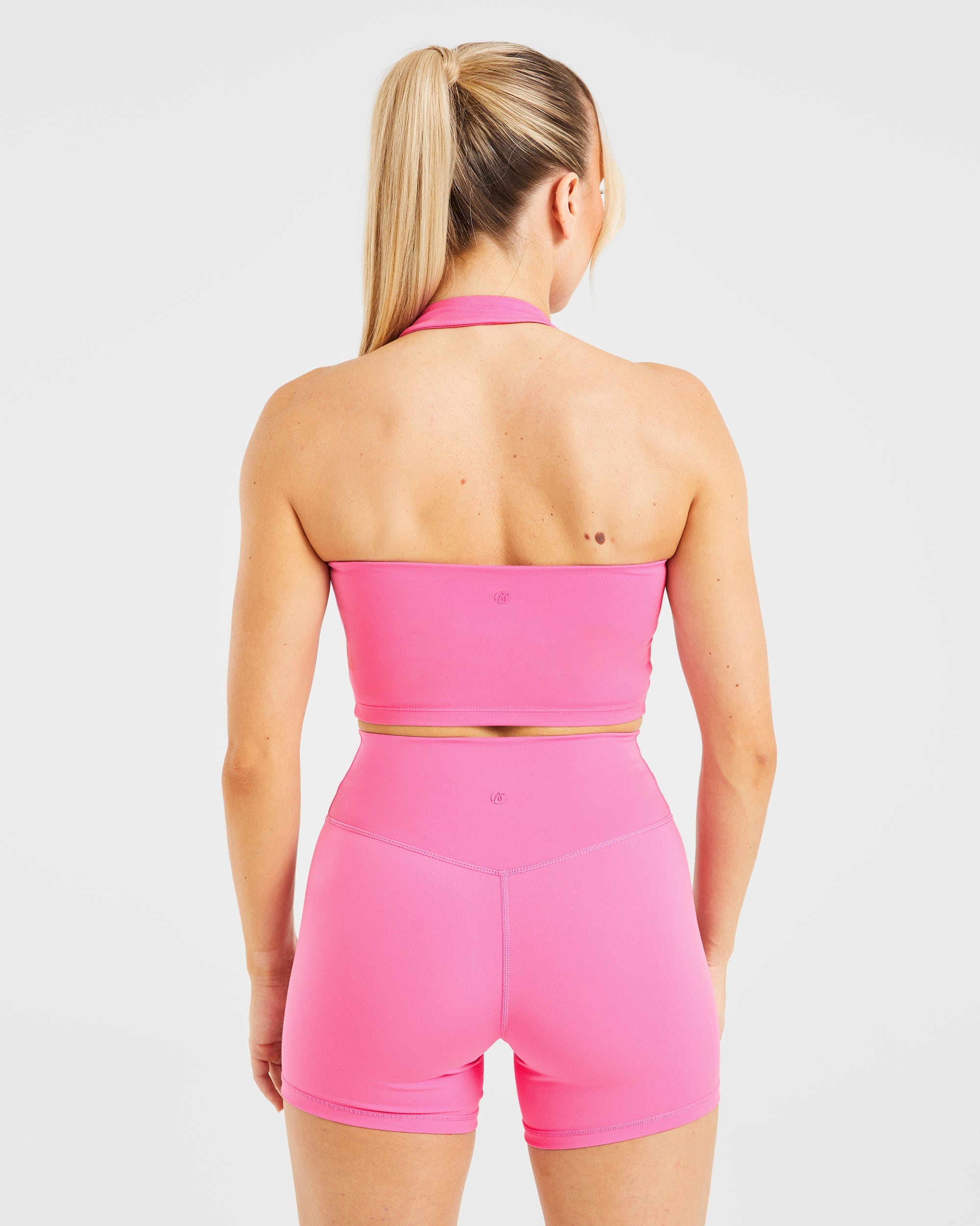 Staple Halterneck Crop Top - Summer Rose