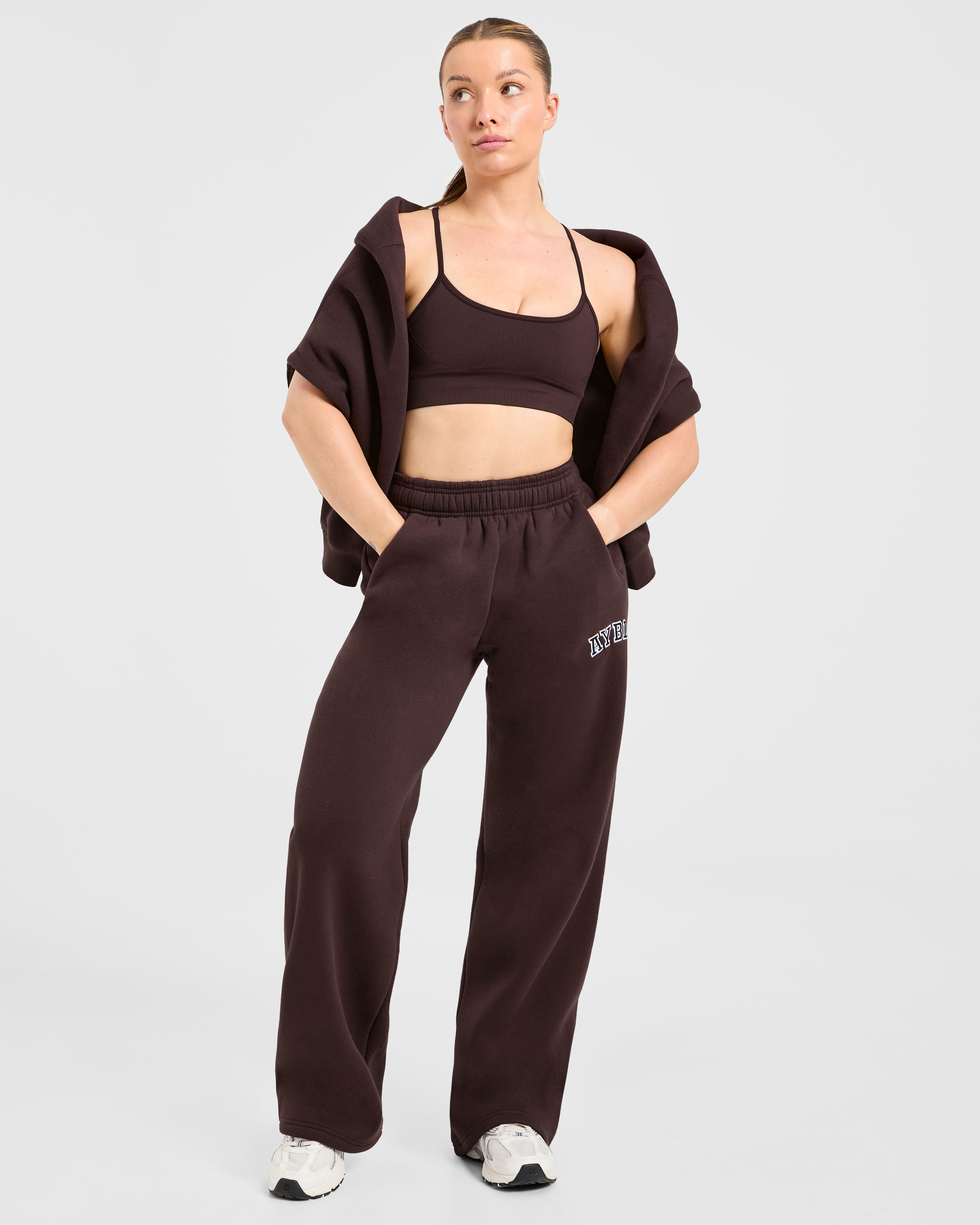 Varsity 2.0 Oversized Straight Leg Joggers - Cocoa Brun