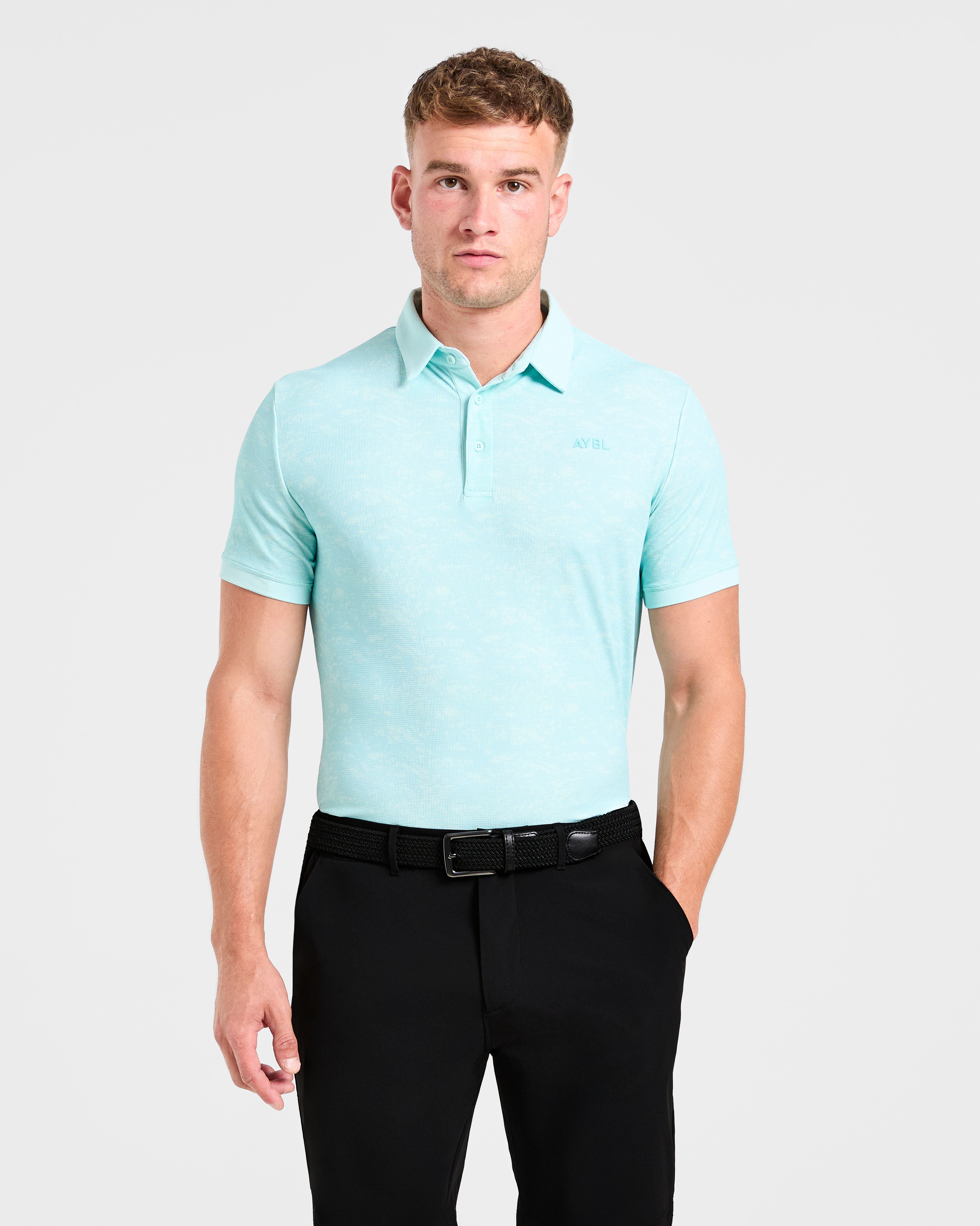 Precision Texture Polo - Summer Bleu