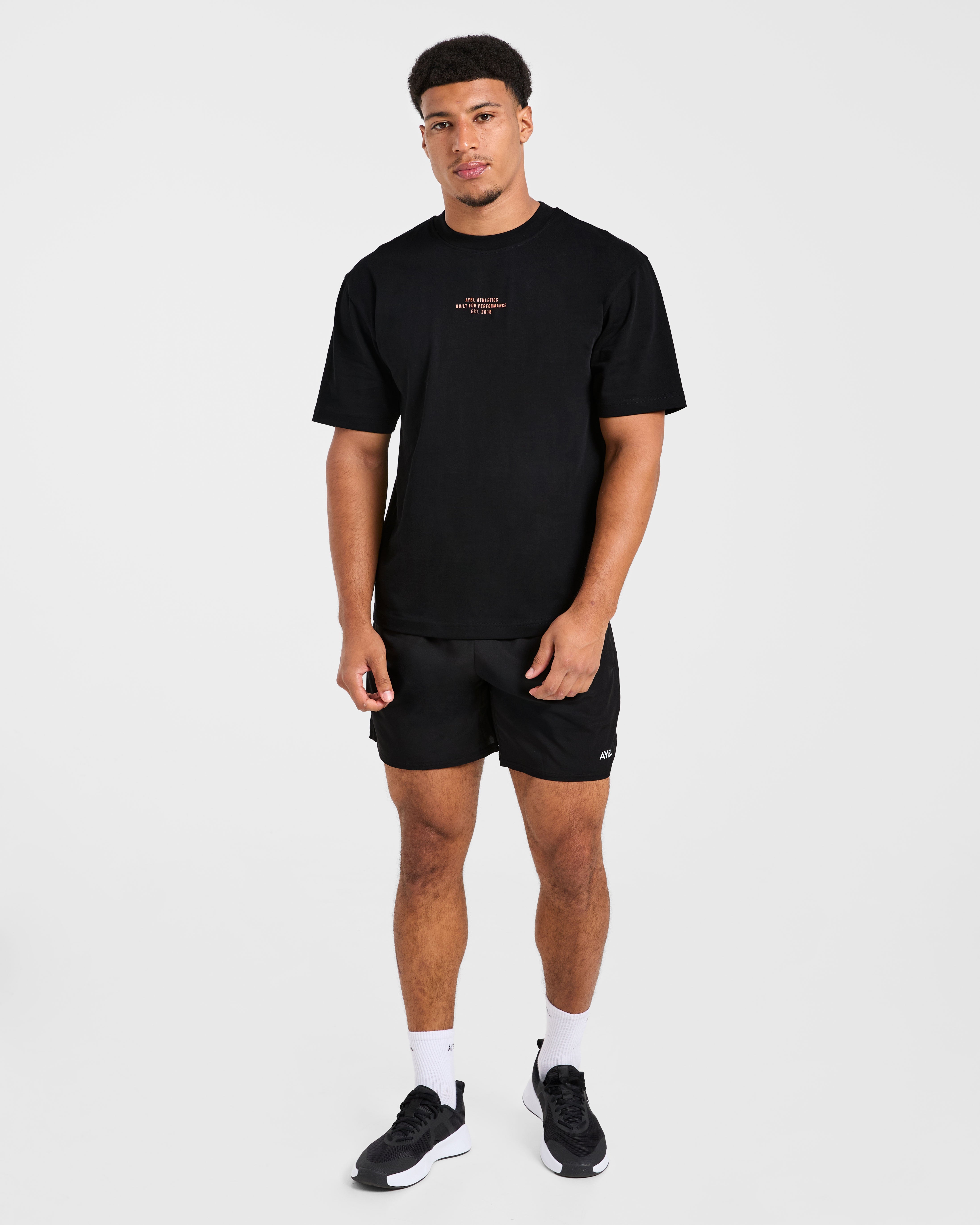 Athletics Performance T Shirt - Noir/Orange