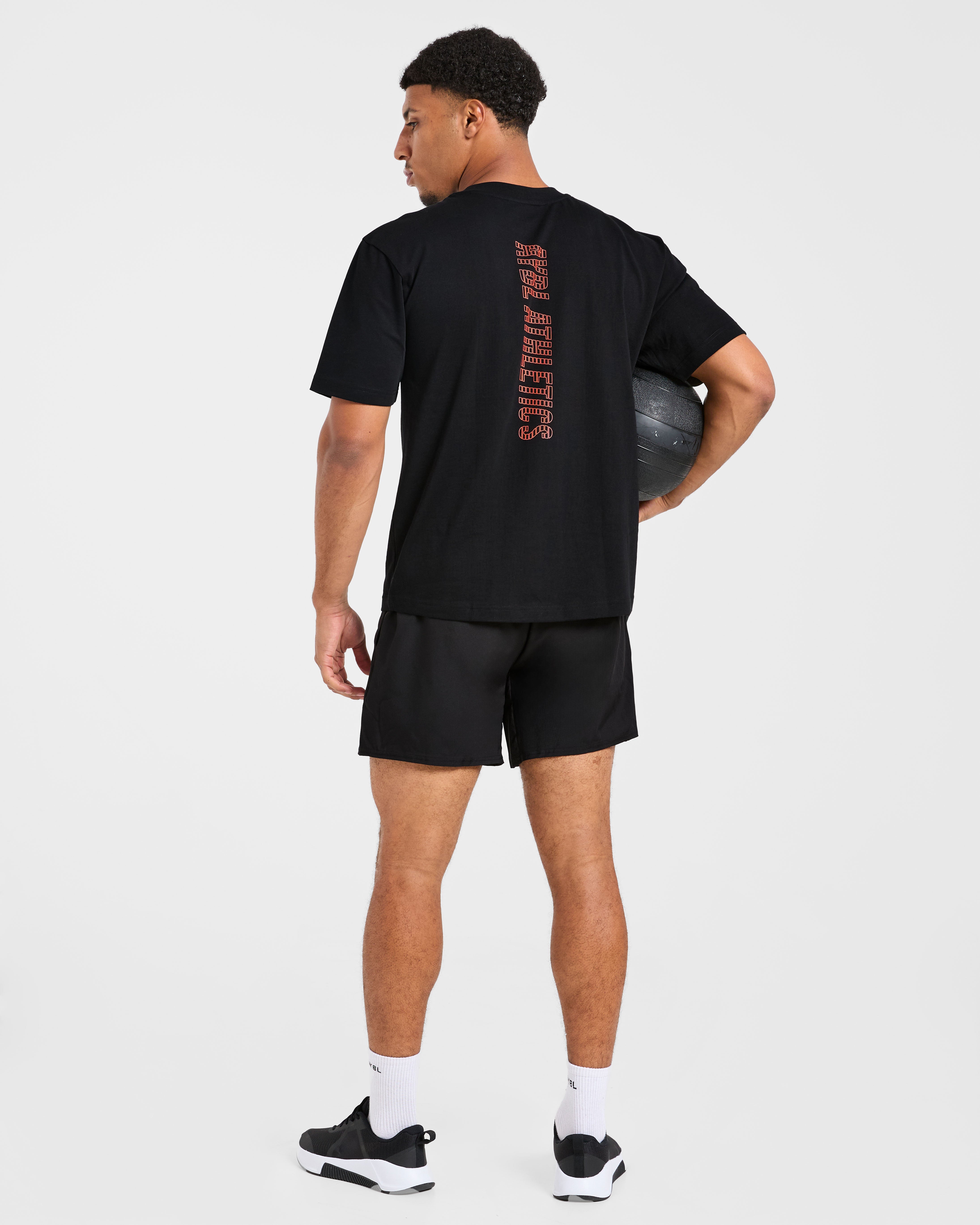 Athletics Performance T Shirt - Noir/Orange
