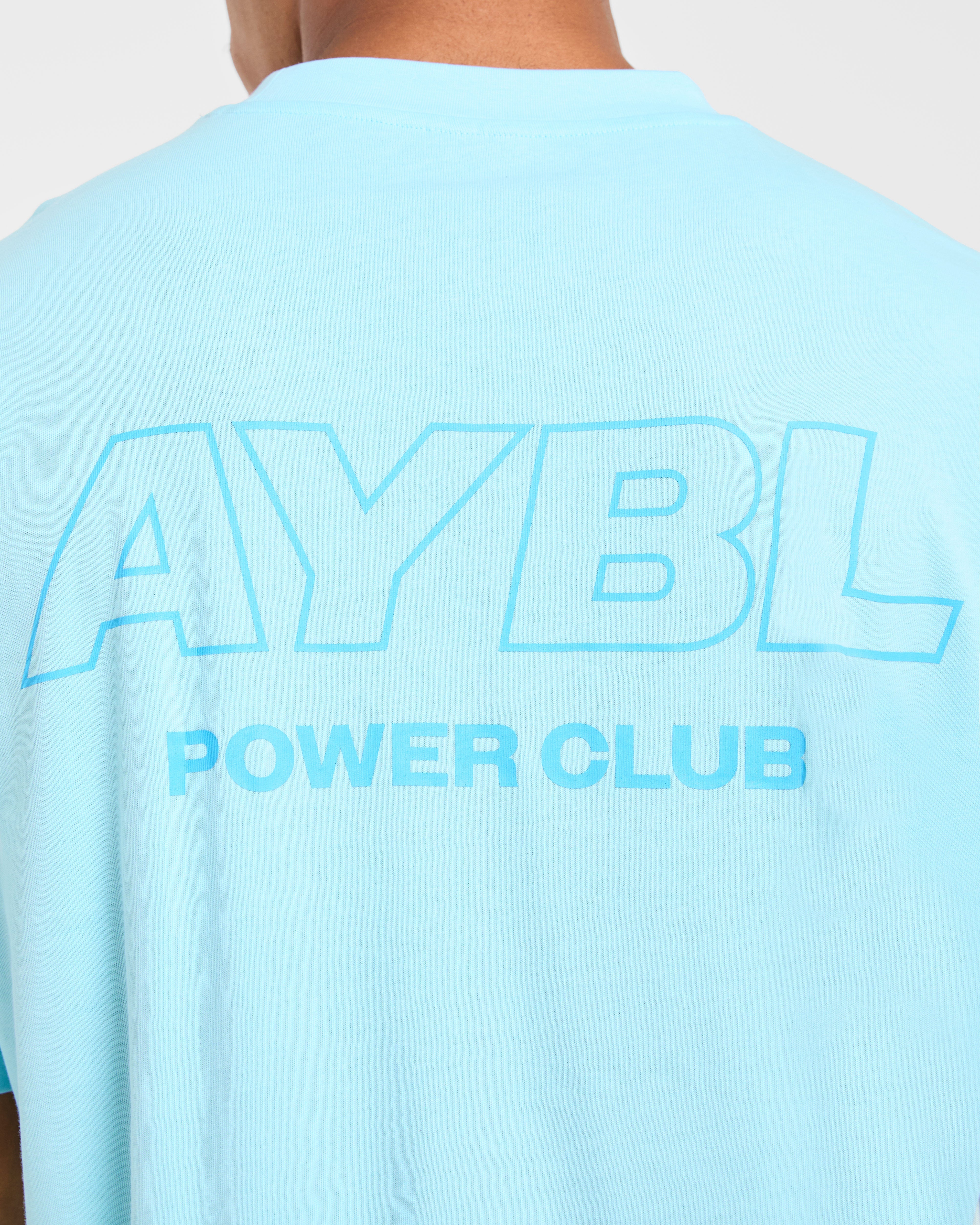 Power Club Oversized T Shirt - Light Bleu
