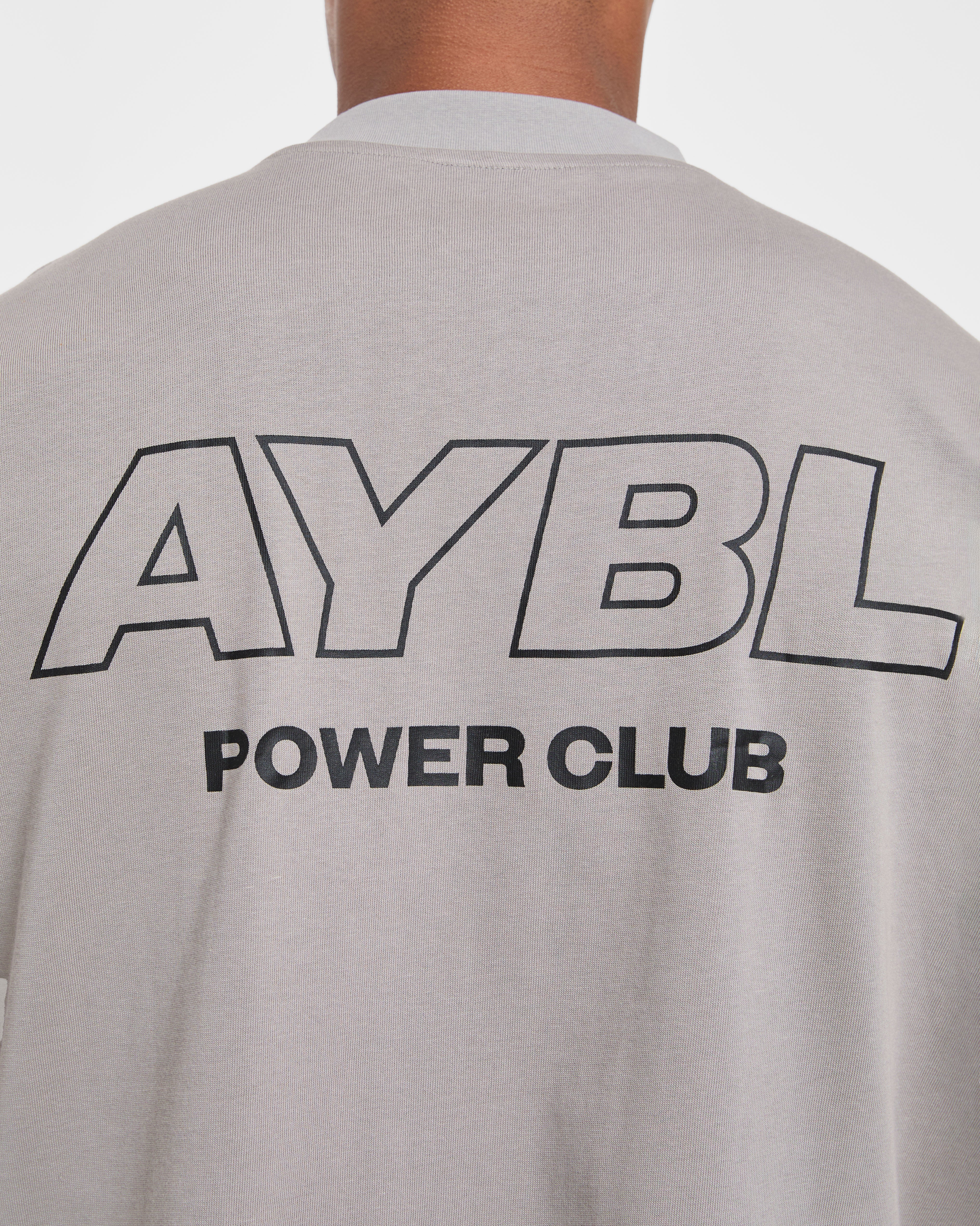 Power Club Oversized T Shirt - Gris
