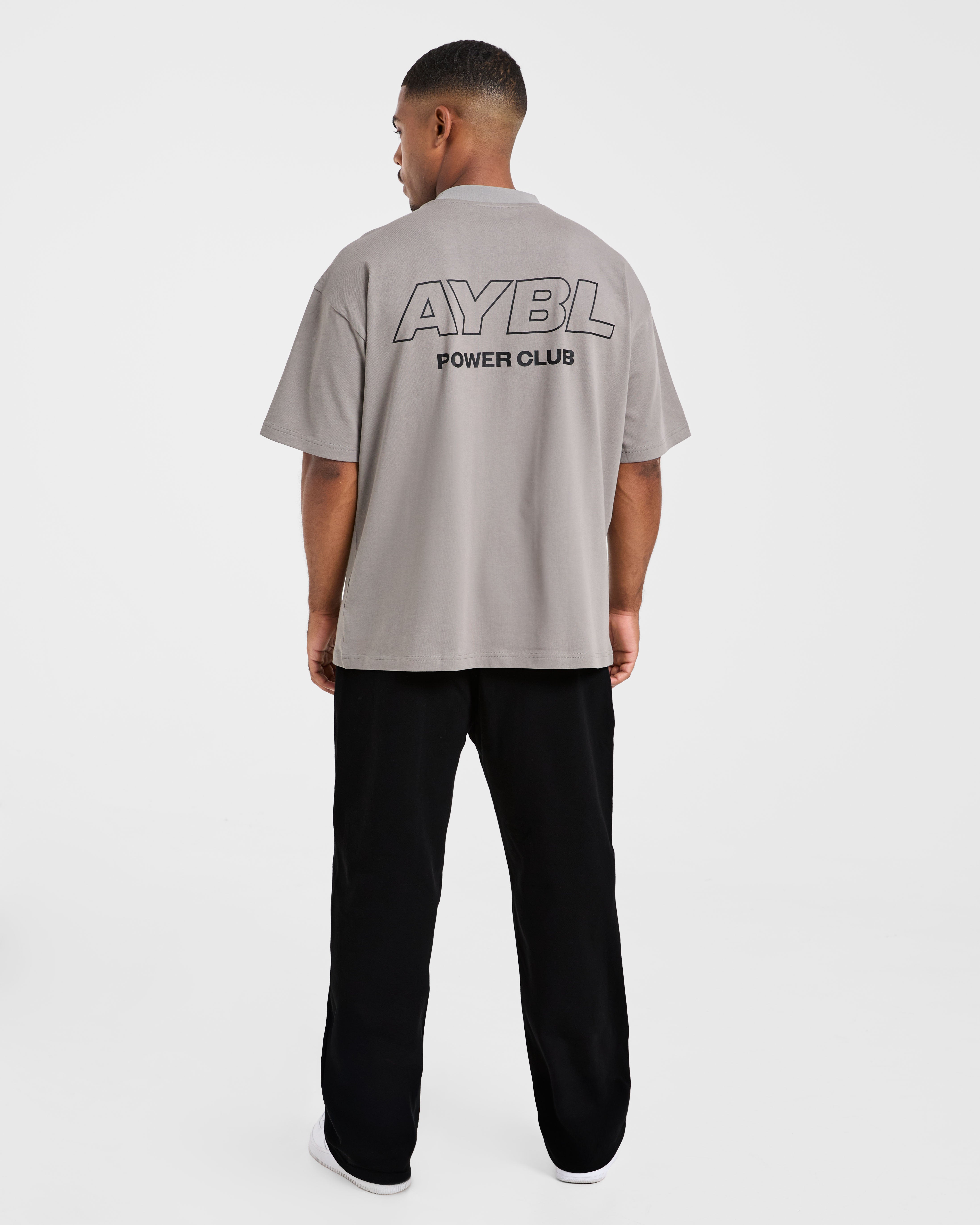 Power Club Oversized T Shirt - Gris