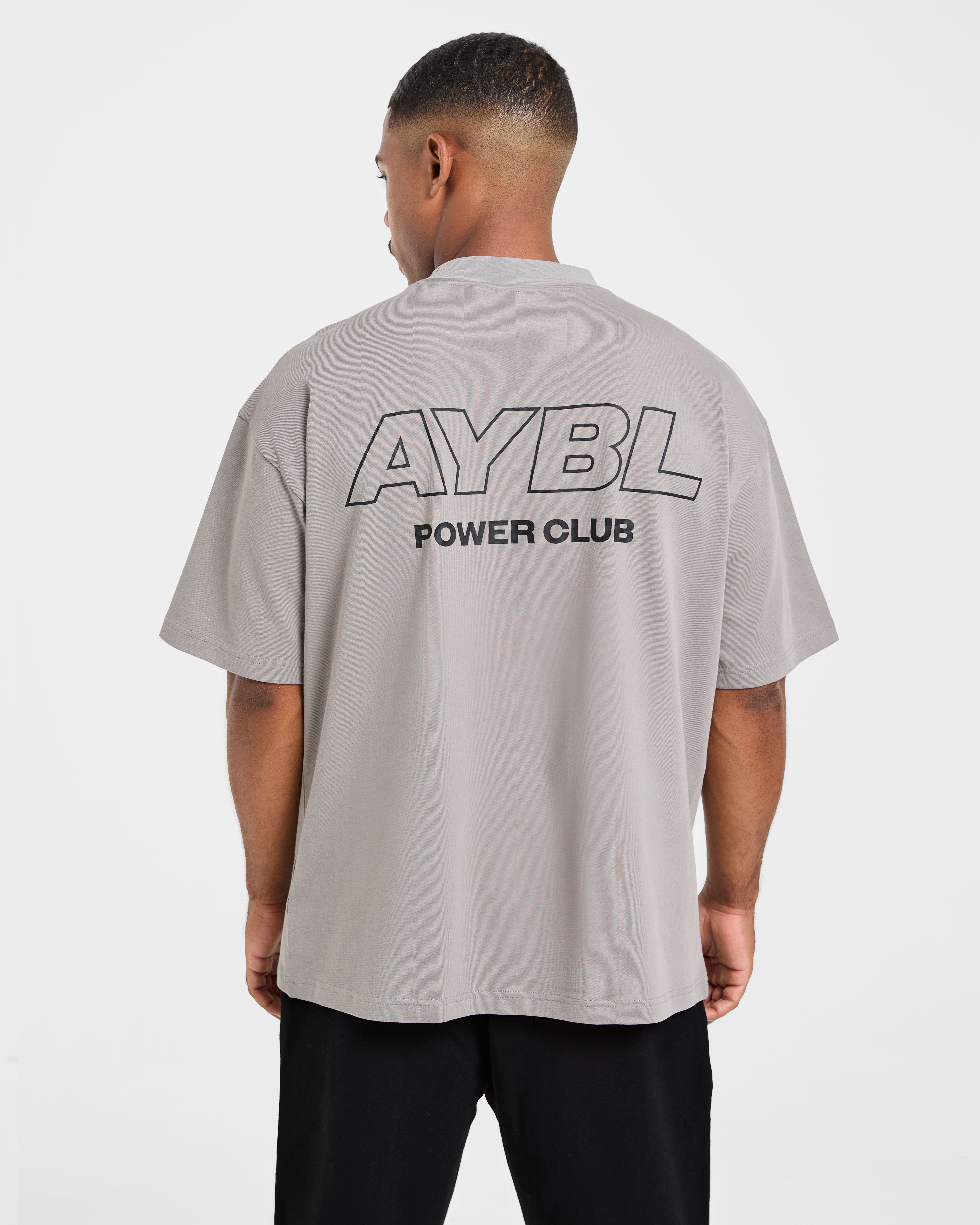 Power Club Oversized T Shirt - Gris