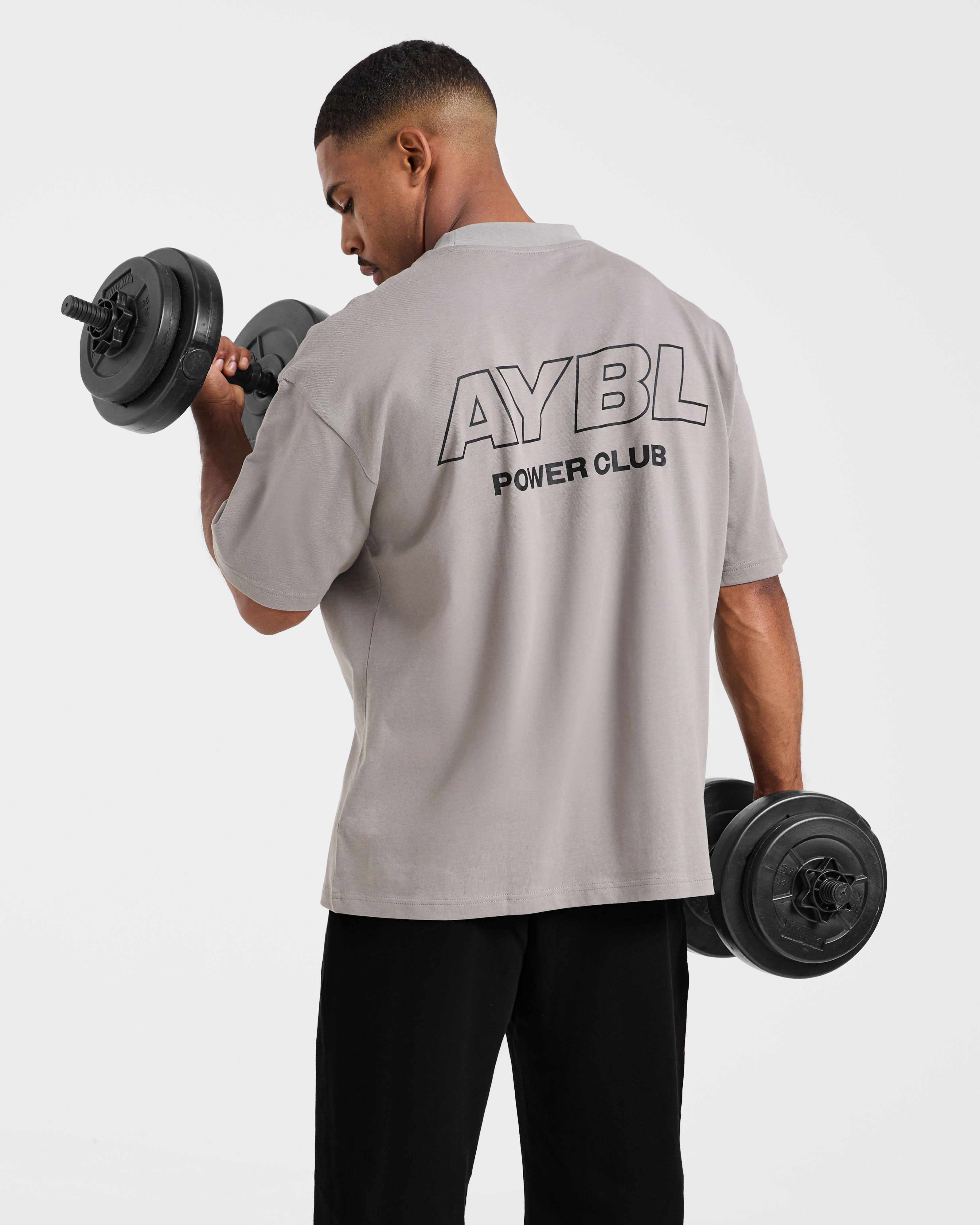 Power Club Oversized T Shirt - Gris