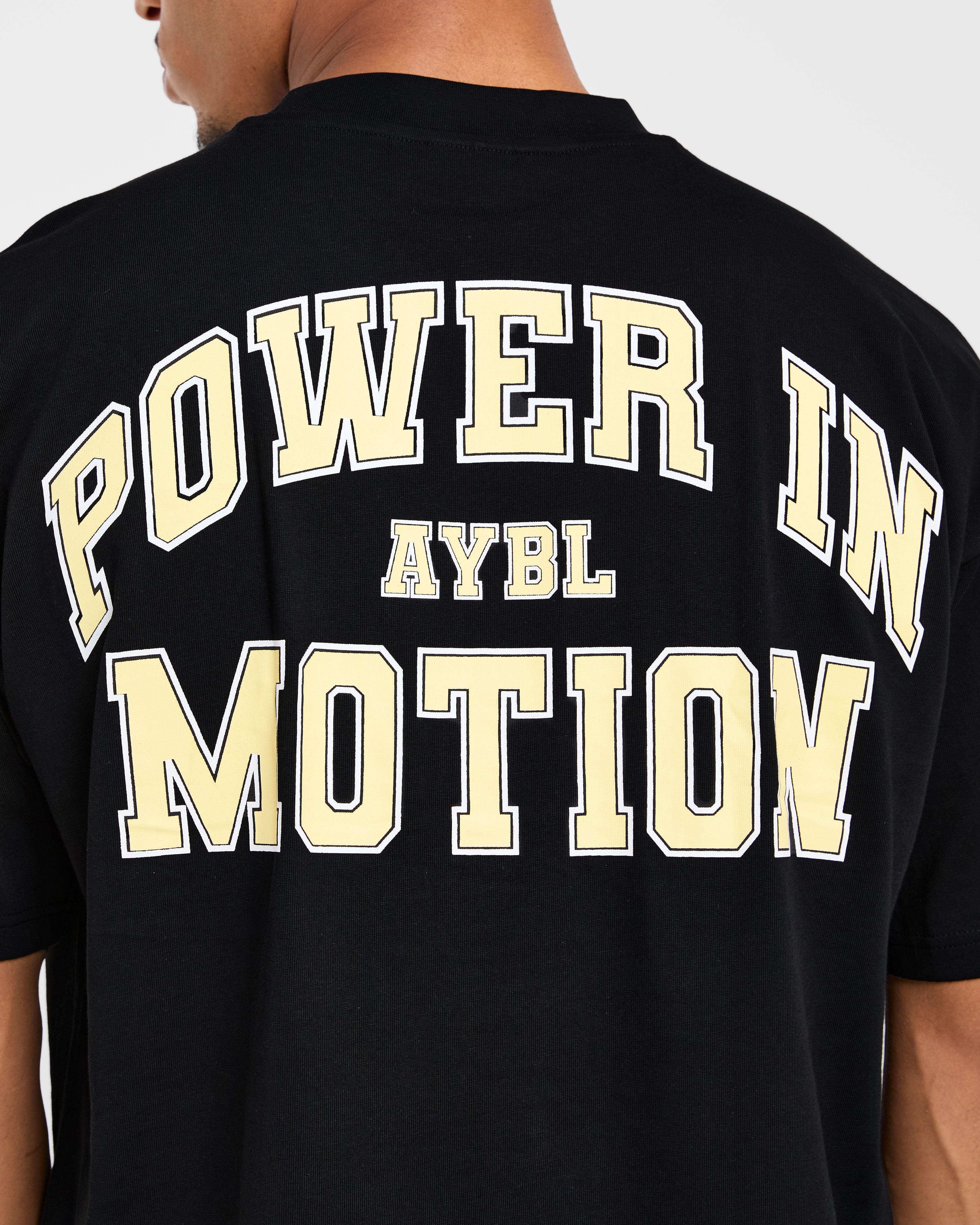 Power In Motion Oversized T Shirt - Noir/Jaune