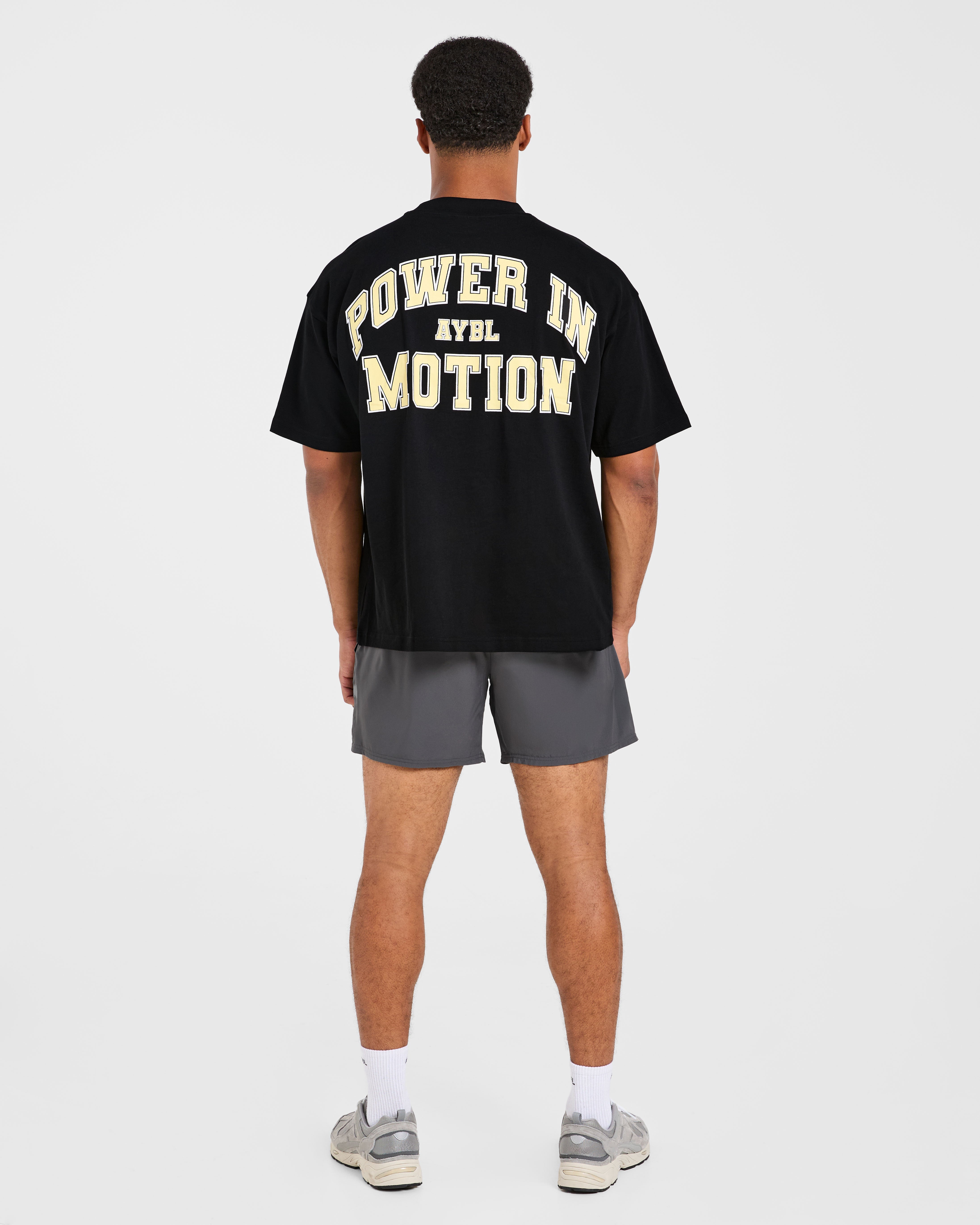 Power In Motion Oversized T Shirt - Noir/Jaune