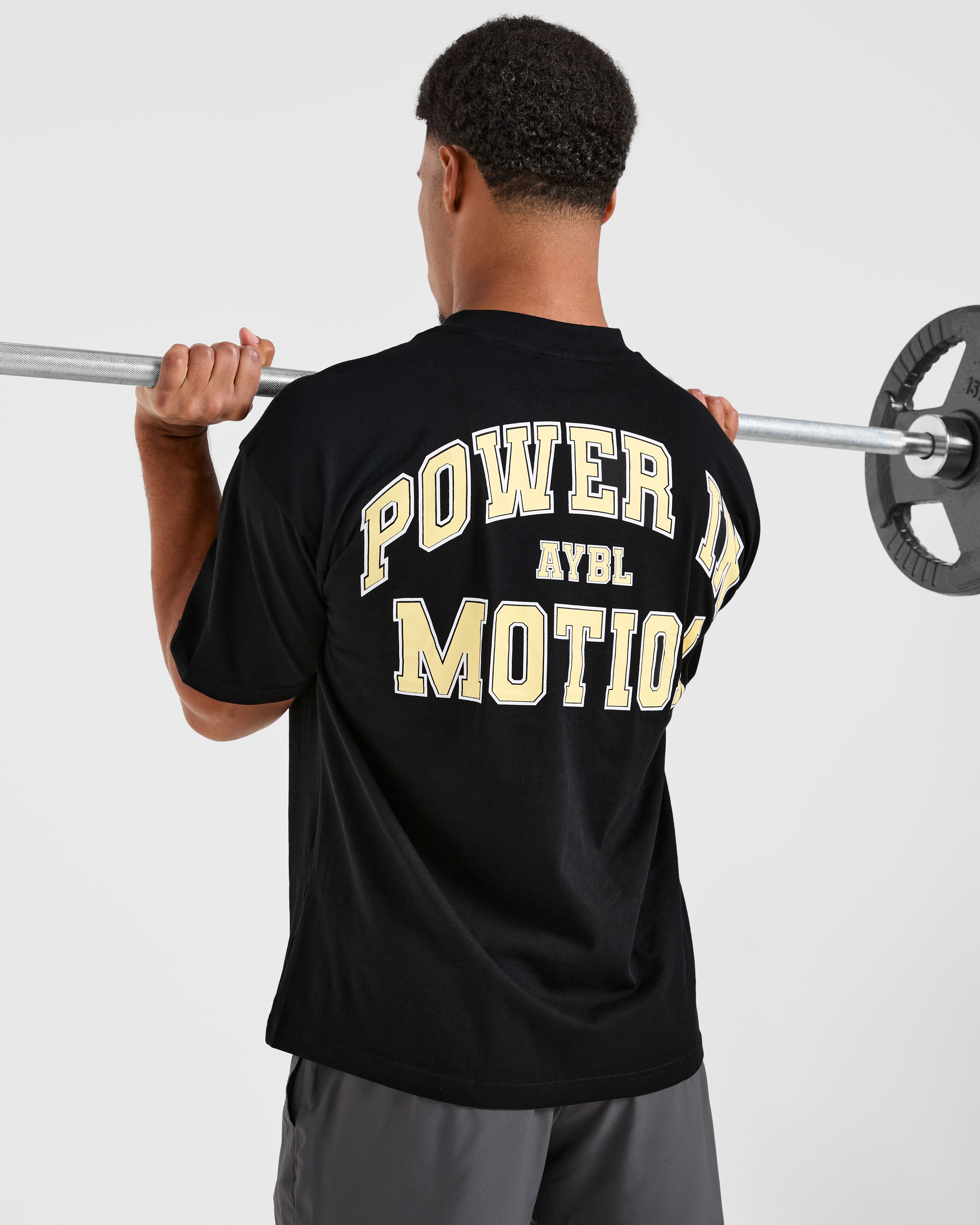 Power In Motion Oversized T Shirt - Noir/Jaune